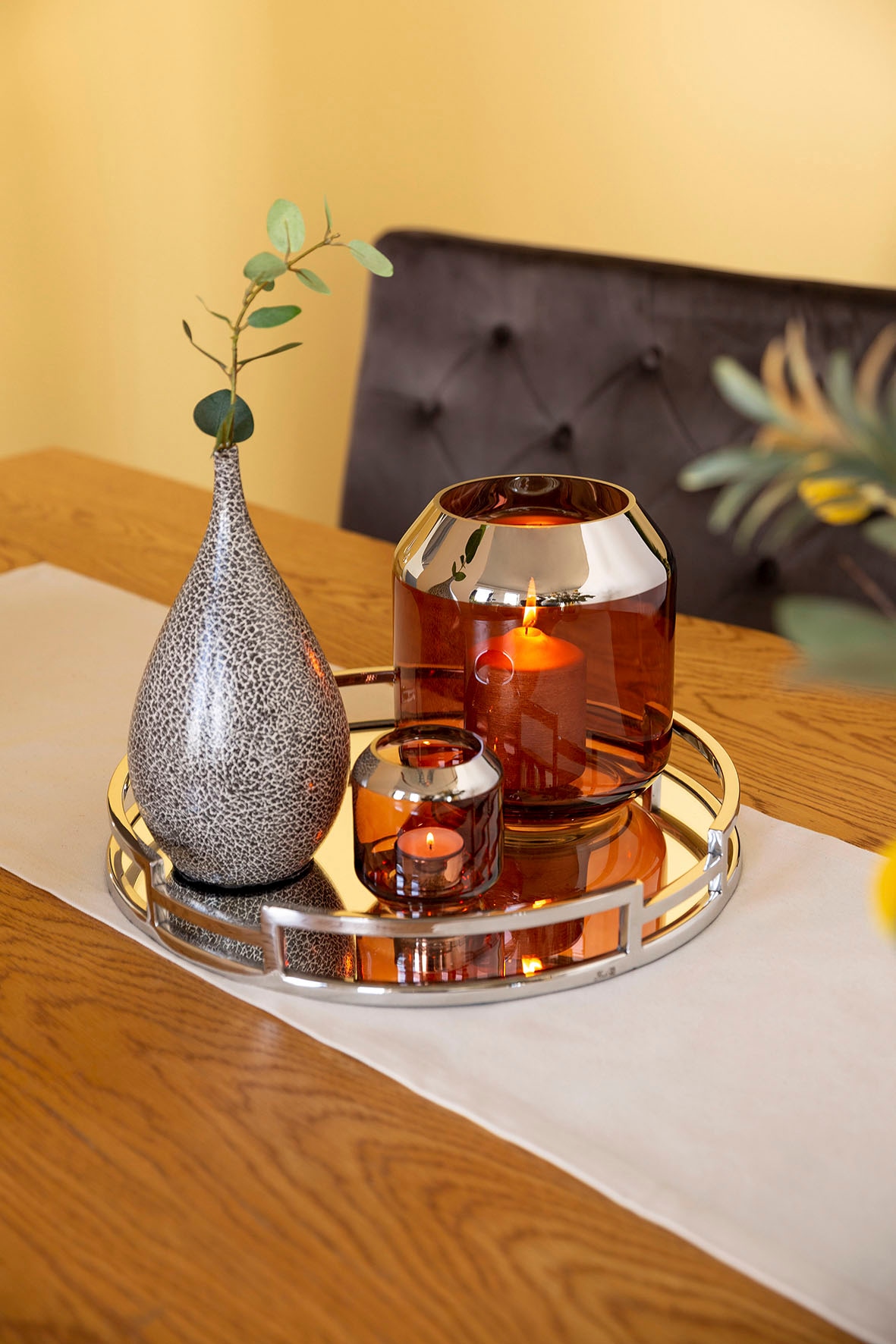 Fink Teelichthalter »SMILLA«, (1 St.), Kerzenhalter aus mundgeblasenem Glas  | BAUR
