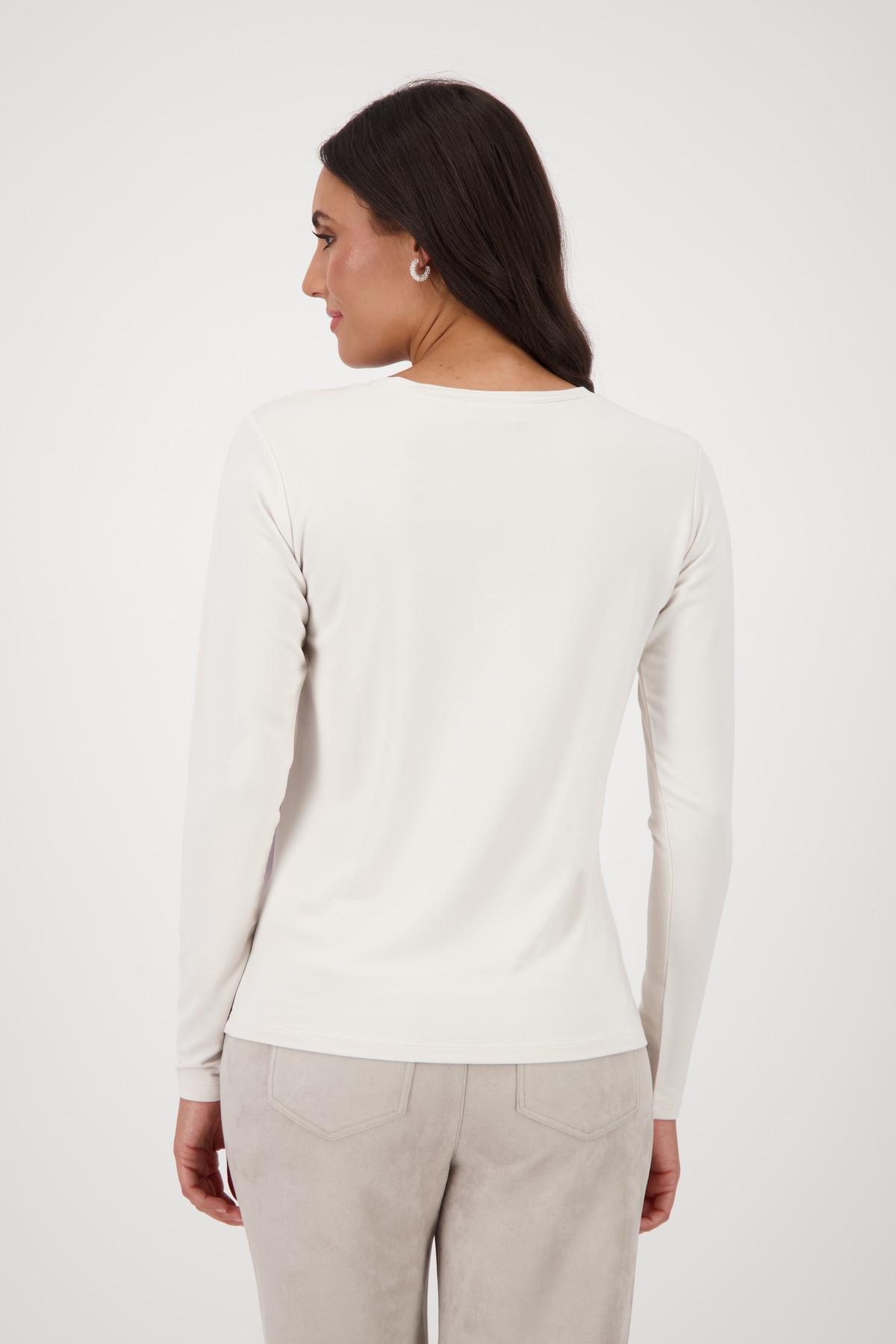 Monari Langarmshirt »Shirt Löwe geschmückt«, Mit Rundhalsausschnitt