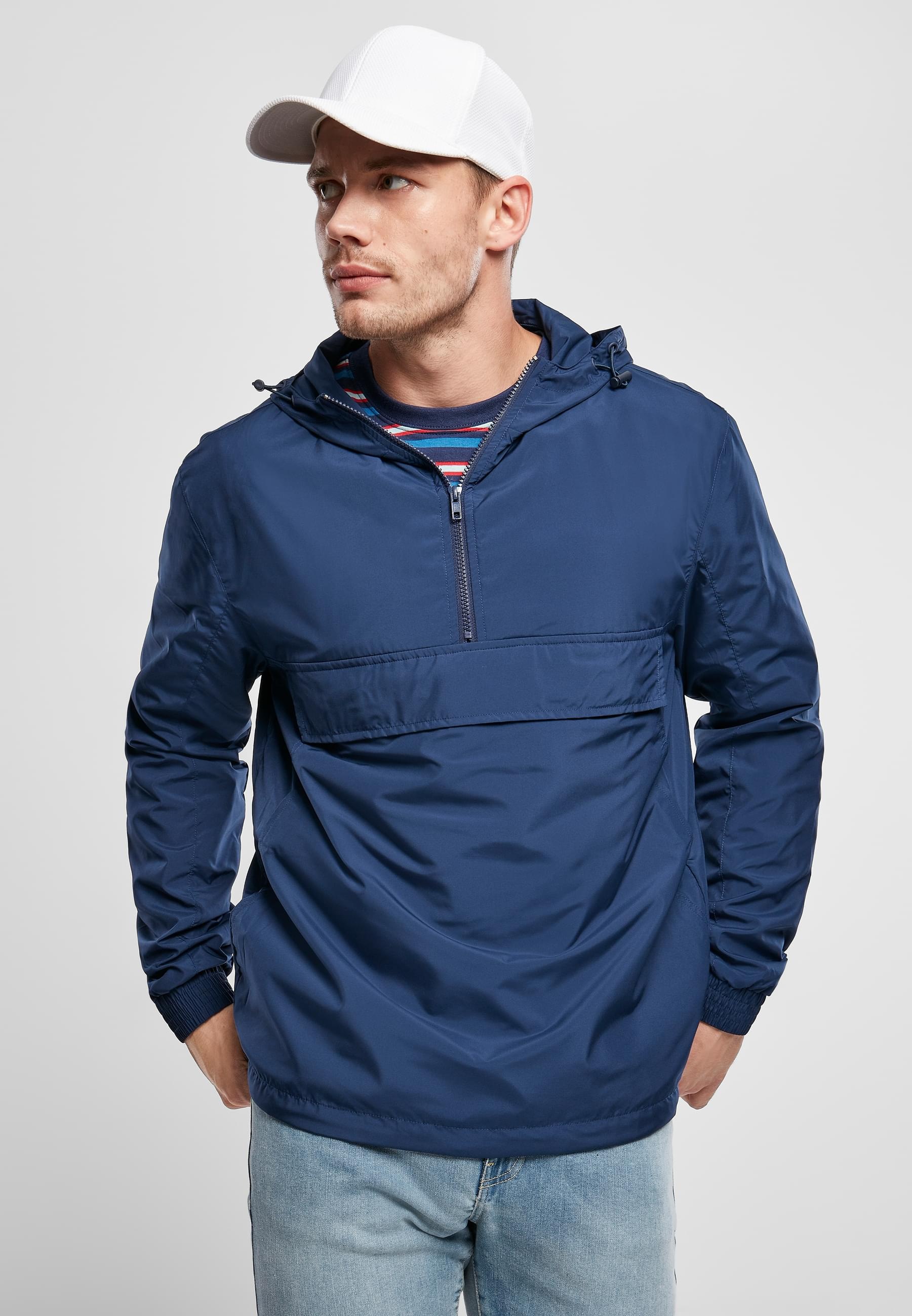 URBAN CLASSICS Anorak »Urban Classics Herren Basic Pull Over Jacket«, (1 St.), mit Kapuze