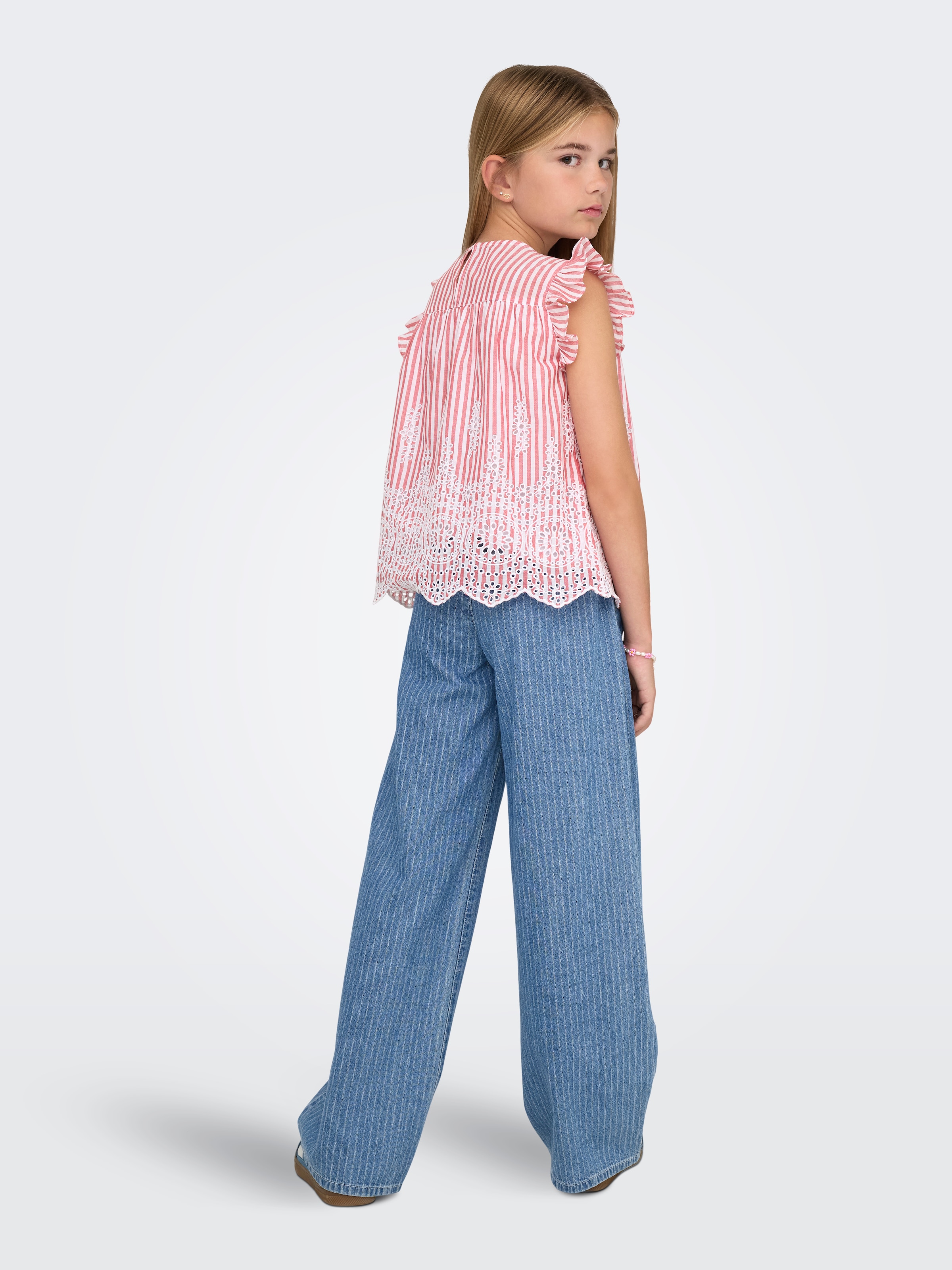 KIDS ONLY Blusentop »KOGBONDI LIFE S/L EMB FRILL TOP WVN«