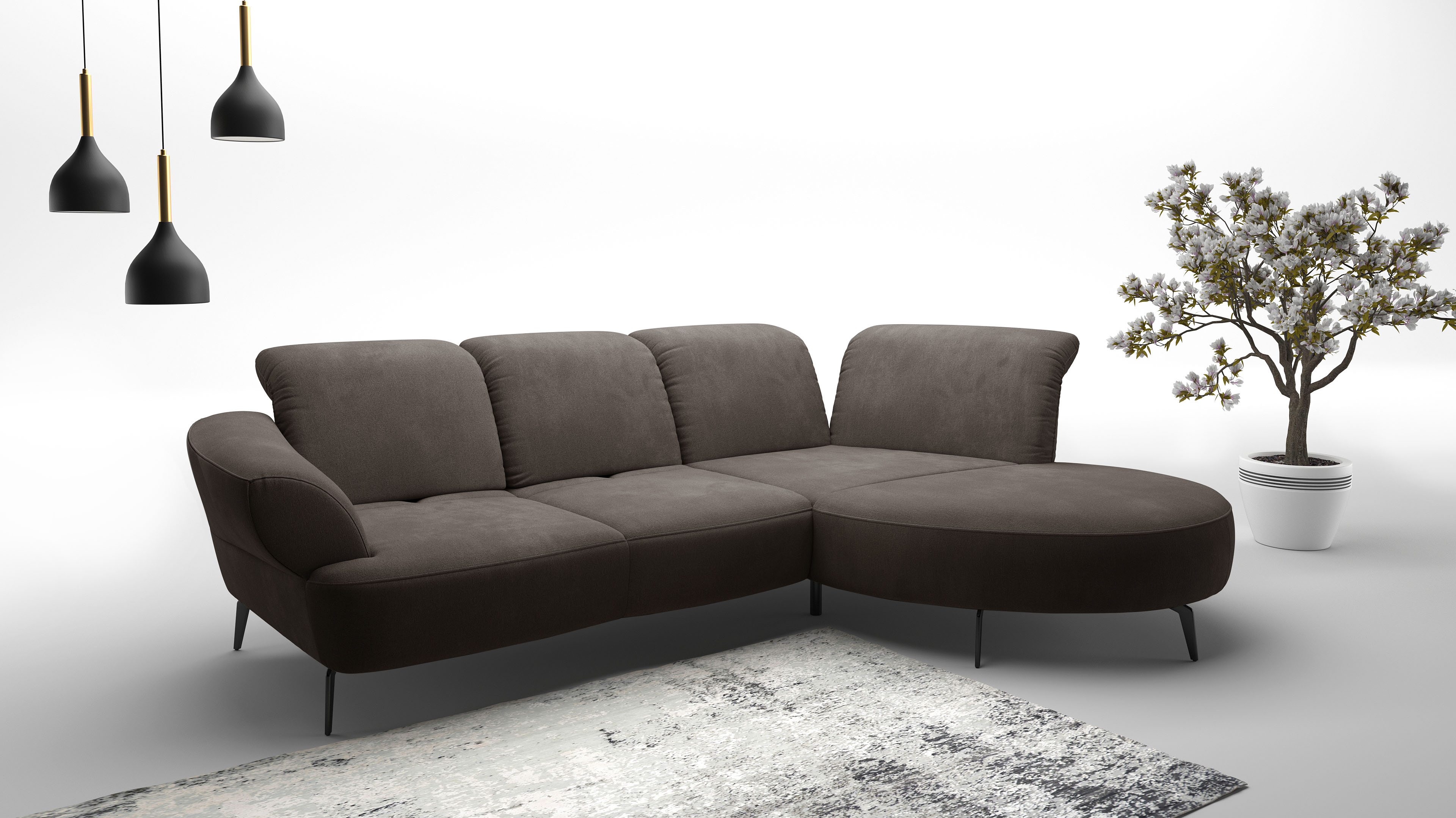 sit&more Ecksofa "Dance, L-Form, inkl. Sitztiefenverstellung" inkl. Click&Seat, optional mit Kopfteilverstellung