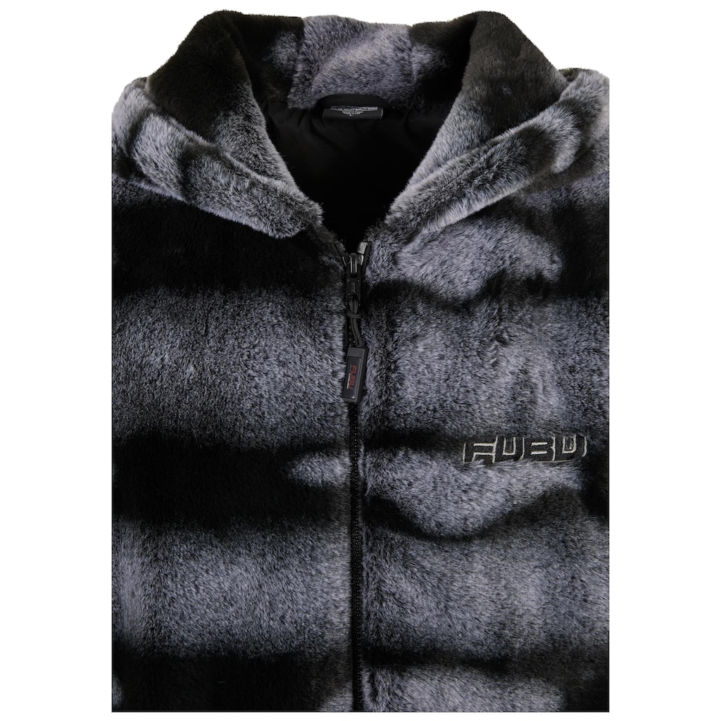 Fubu Anorak »Fubu Herren FM224-041-1 Corporate Fur Jacket«, (1 St.), mit Kapuze