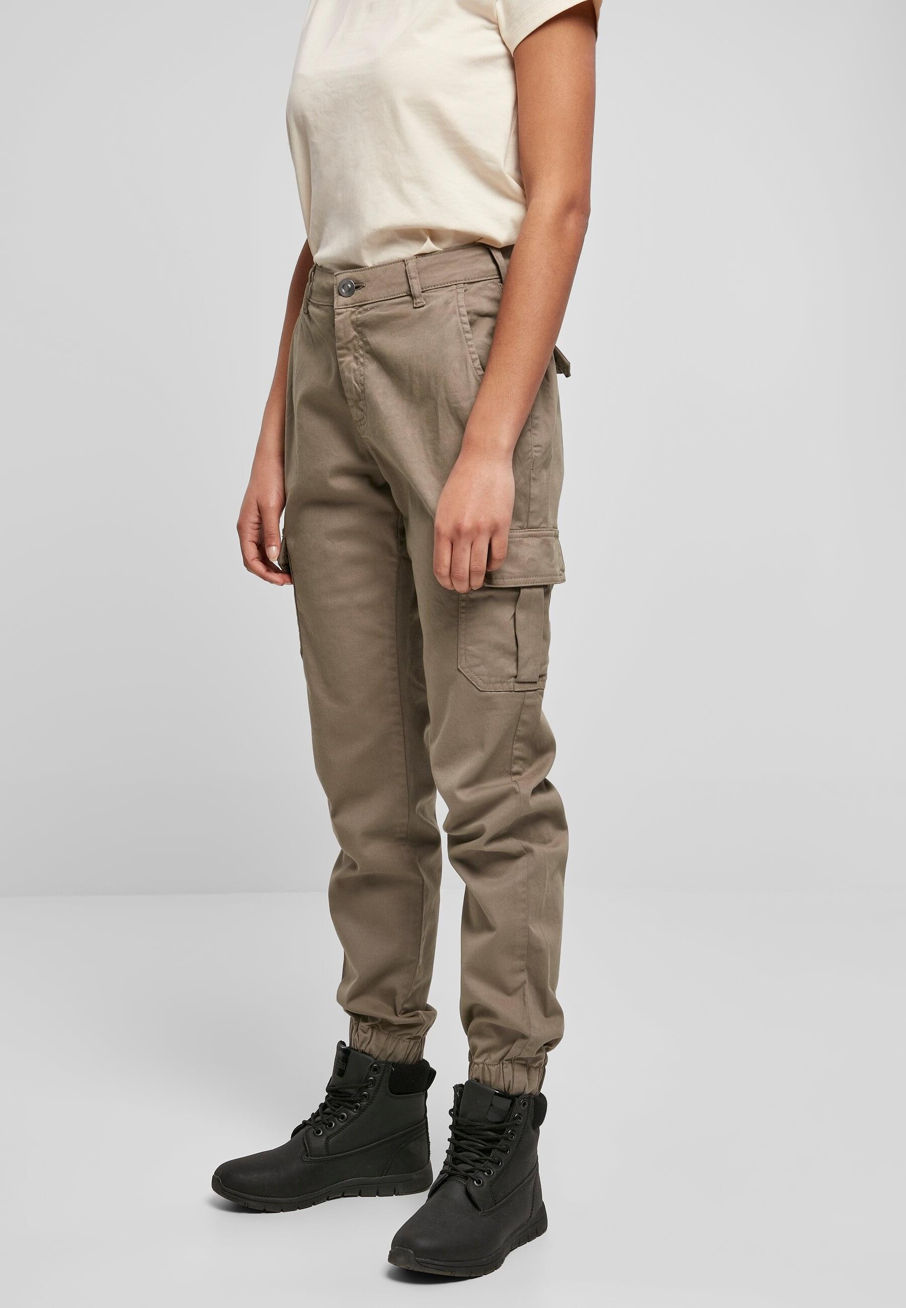 URBAN CLASSICS Cargohose »Urban Classics Damen Ladies High Waist Cargo Pants«, (1 tlg.)