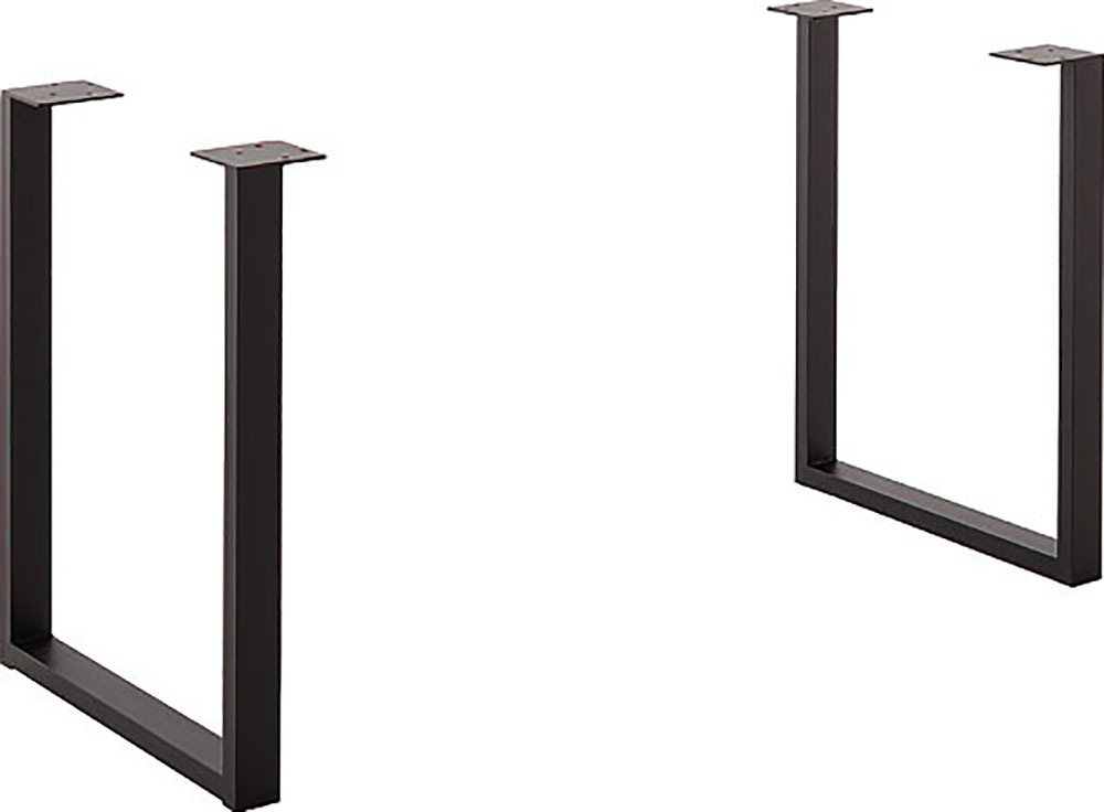 MCA living Tischbein "Zeballos U Gestell" Set, 2 Stk. tlg. schwarz pulverbe günstig online kaufen