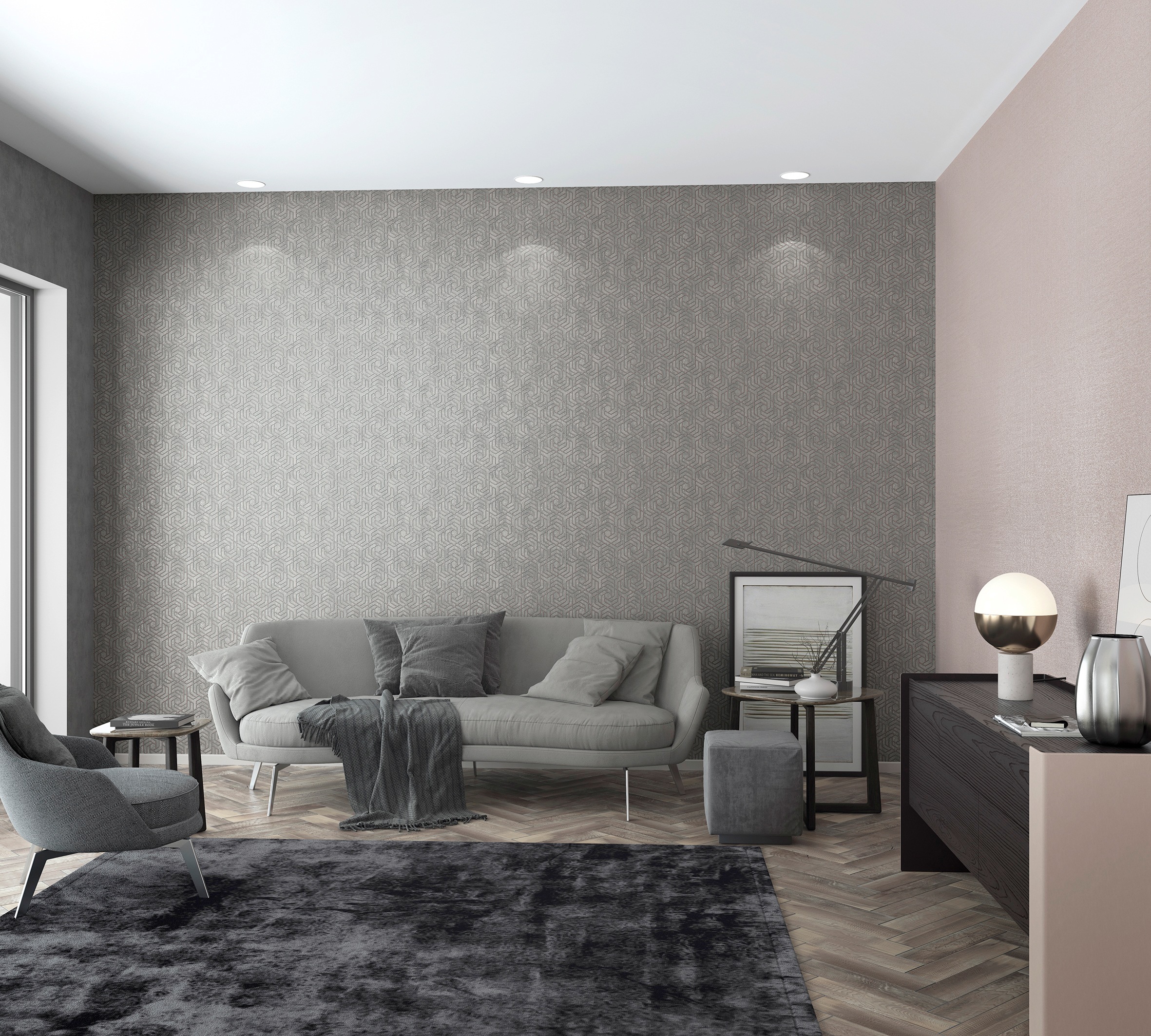 Marburg Vliestapete, Strukturmuster, moderne Tapete für Wohnzimmer Schlafzimmer Küche