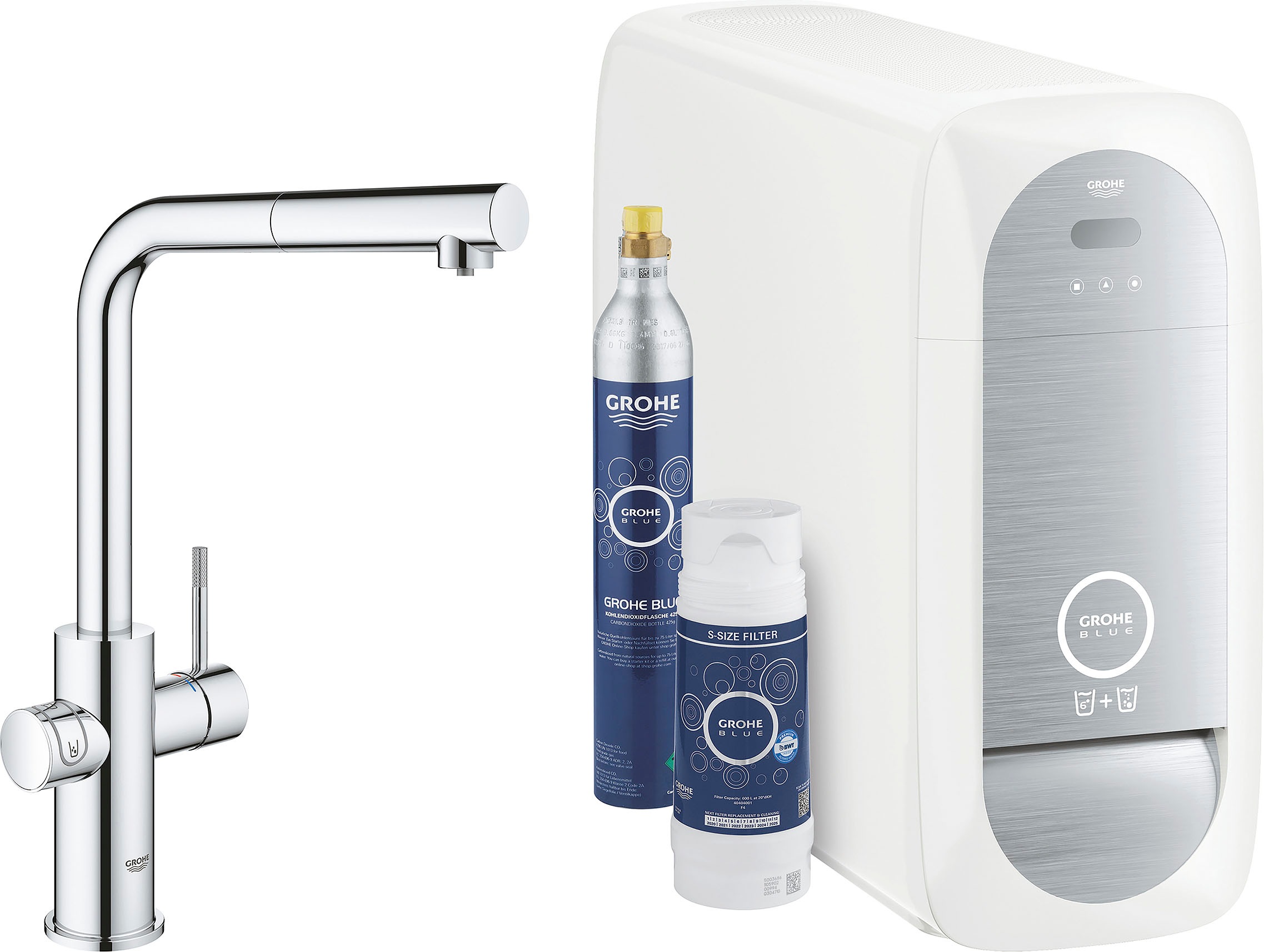 Grohe Untertisch-Trinkwassersystem »Grohe Blue«, (Packung), langlebige Oberfläche