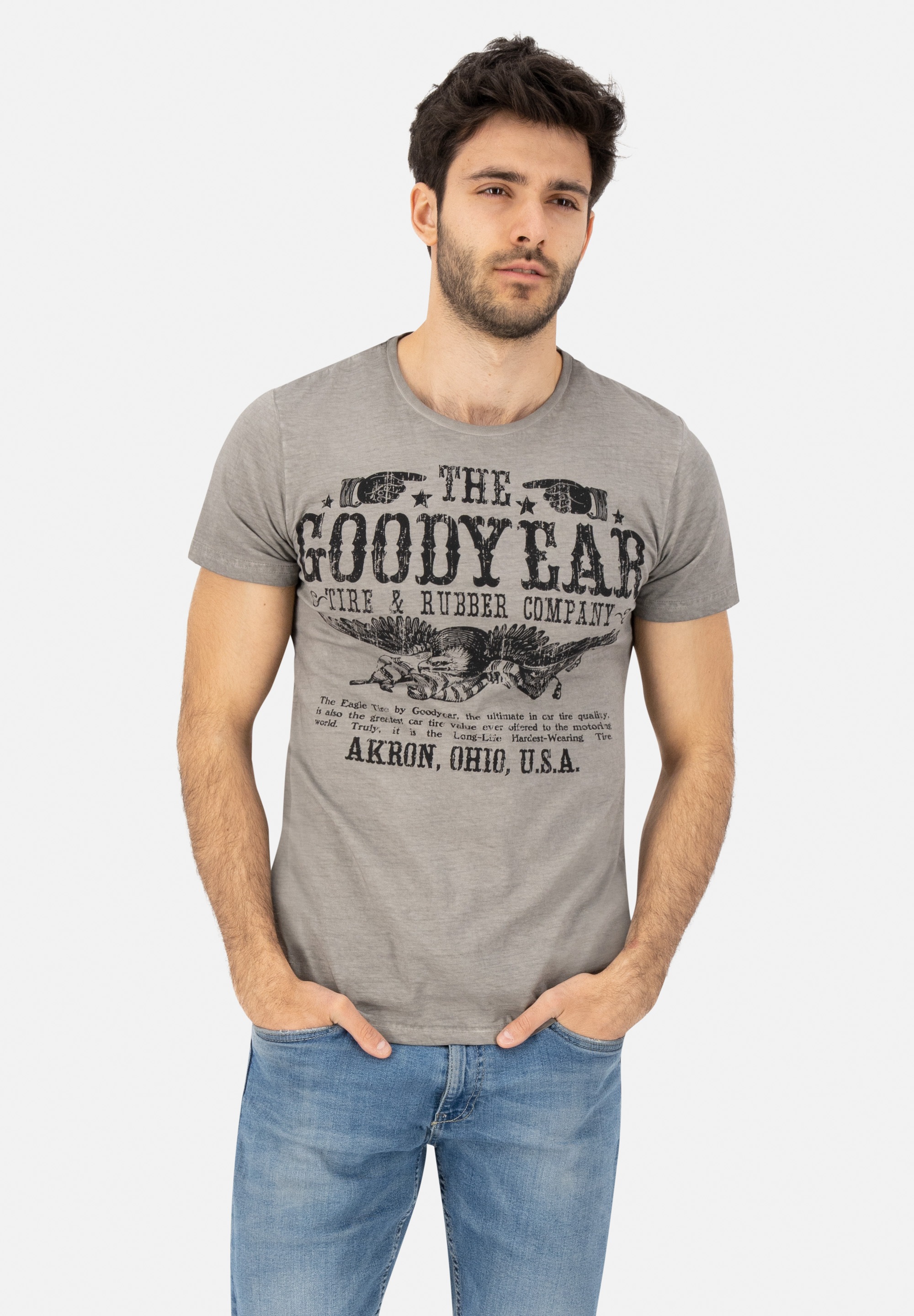 Goodyear T-Shirt, mit coolem Frontprint kaufen