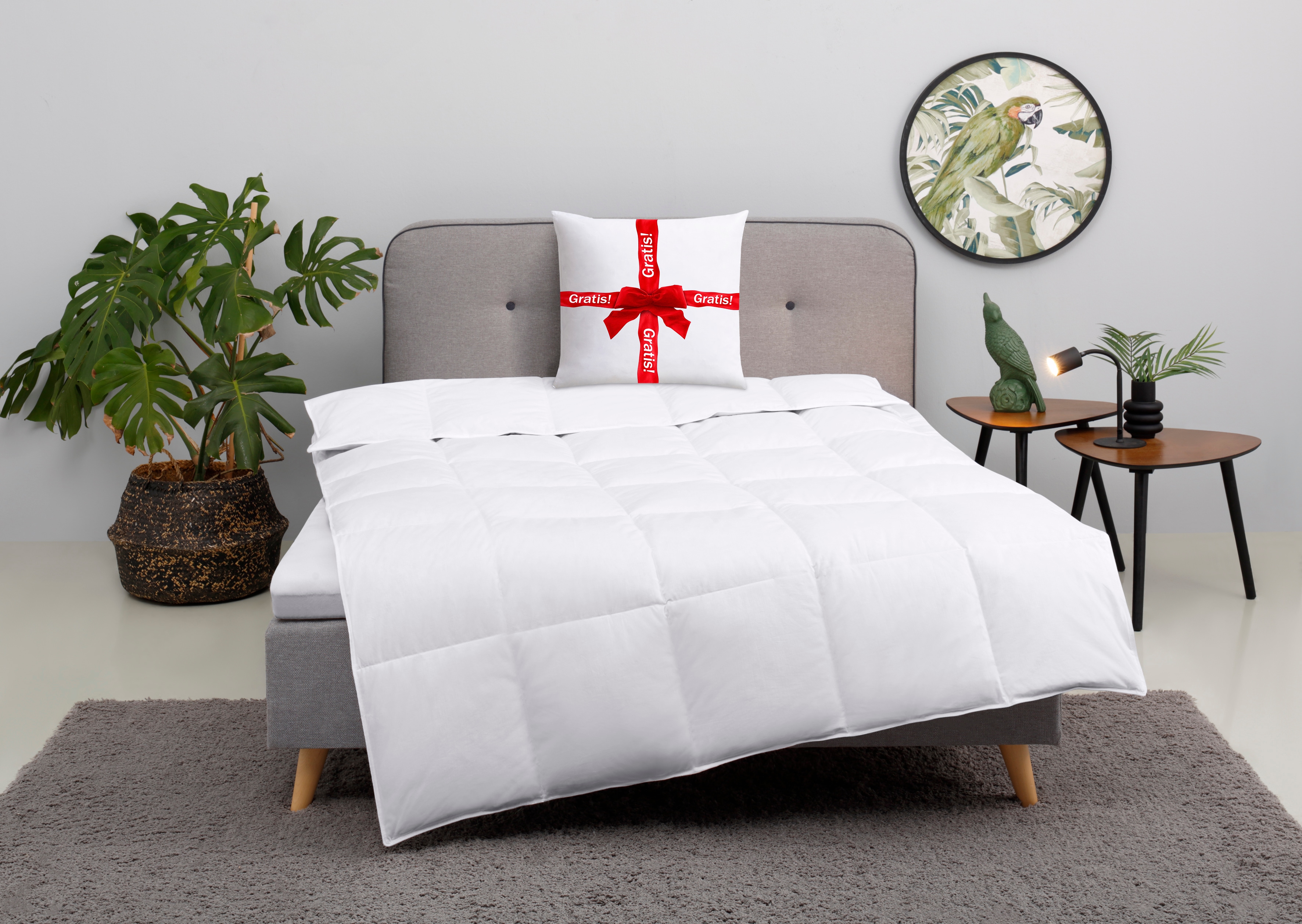 OTTO home 1100000002199 "Cavanelle, Bettdecke in 135x200 cm & 155x220 cm" leicht Füllung 80% Daunen & 20% Federn 1 Stk. tlg. Bettdecken, Sommer, Winter, Decke, Made in Germany, Downpass