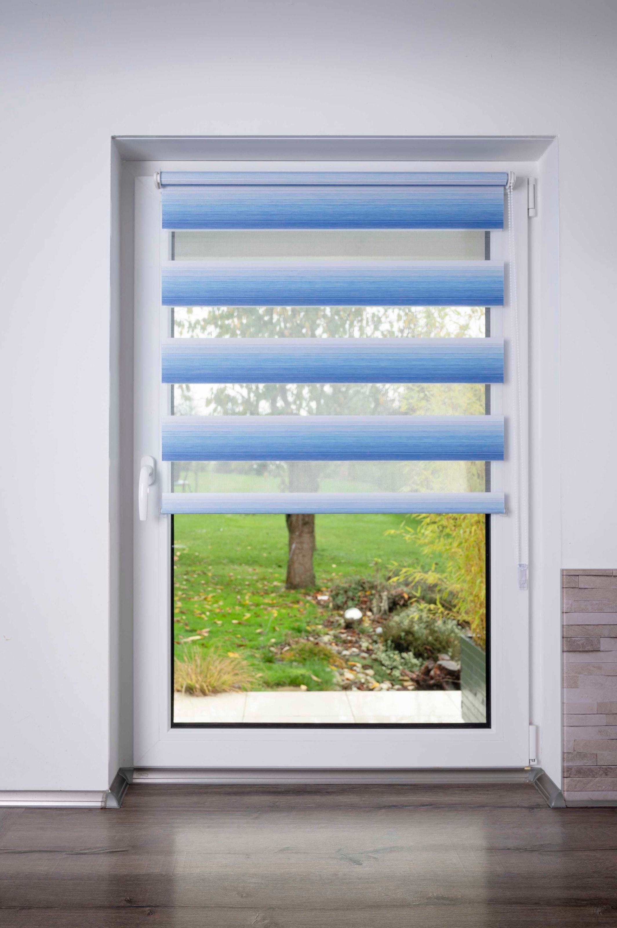 K-HOME Doppelrollo »Doppelrollo mit schönen Farbverlauf« Lichtschutz ohne Bohren freihängend