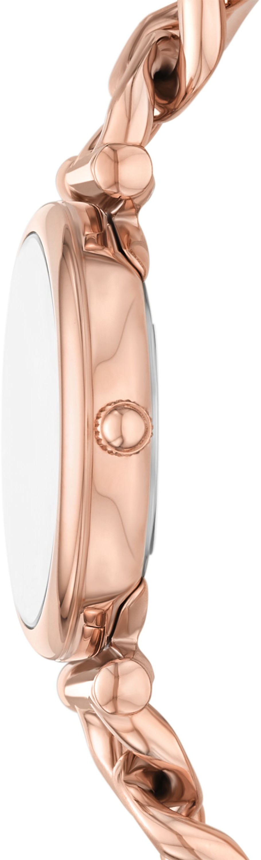 Fossil Quarzuhr »CARLIE MINI«, (Set, 2 tlg., mit Armband), Armbanduhr, Damenuhr, Edelstahlarmband, Ideal auch als Geschenk