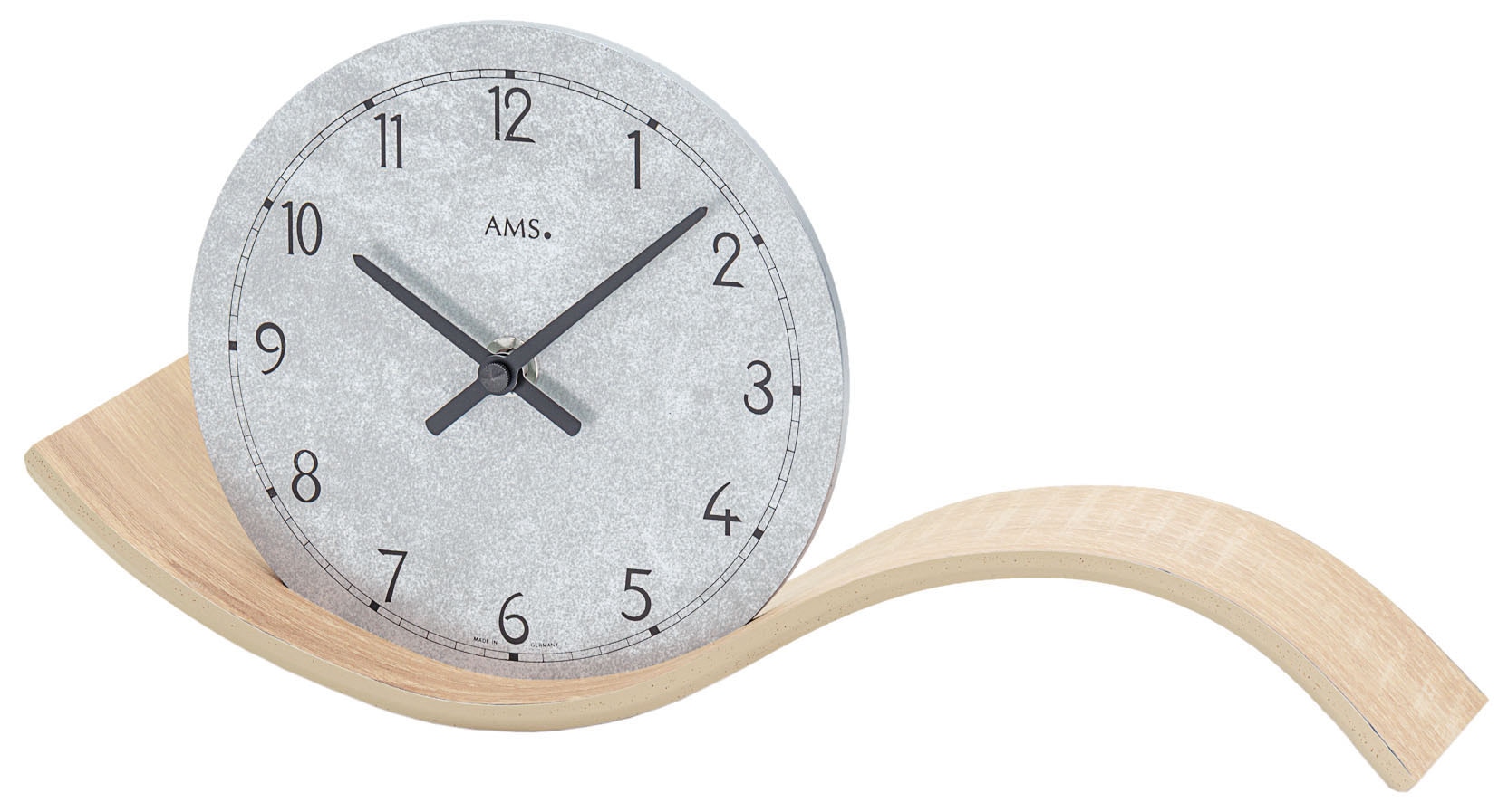AMS Tischuhr, beige, Tischuhren, Quarzuhr, Wohnzimmer, Esszimmer, Made in Germany