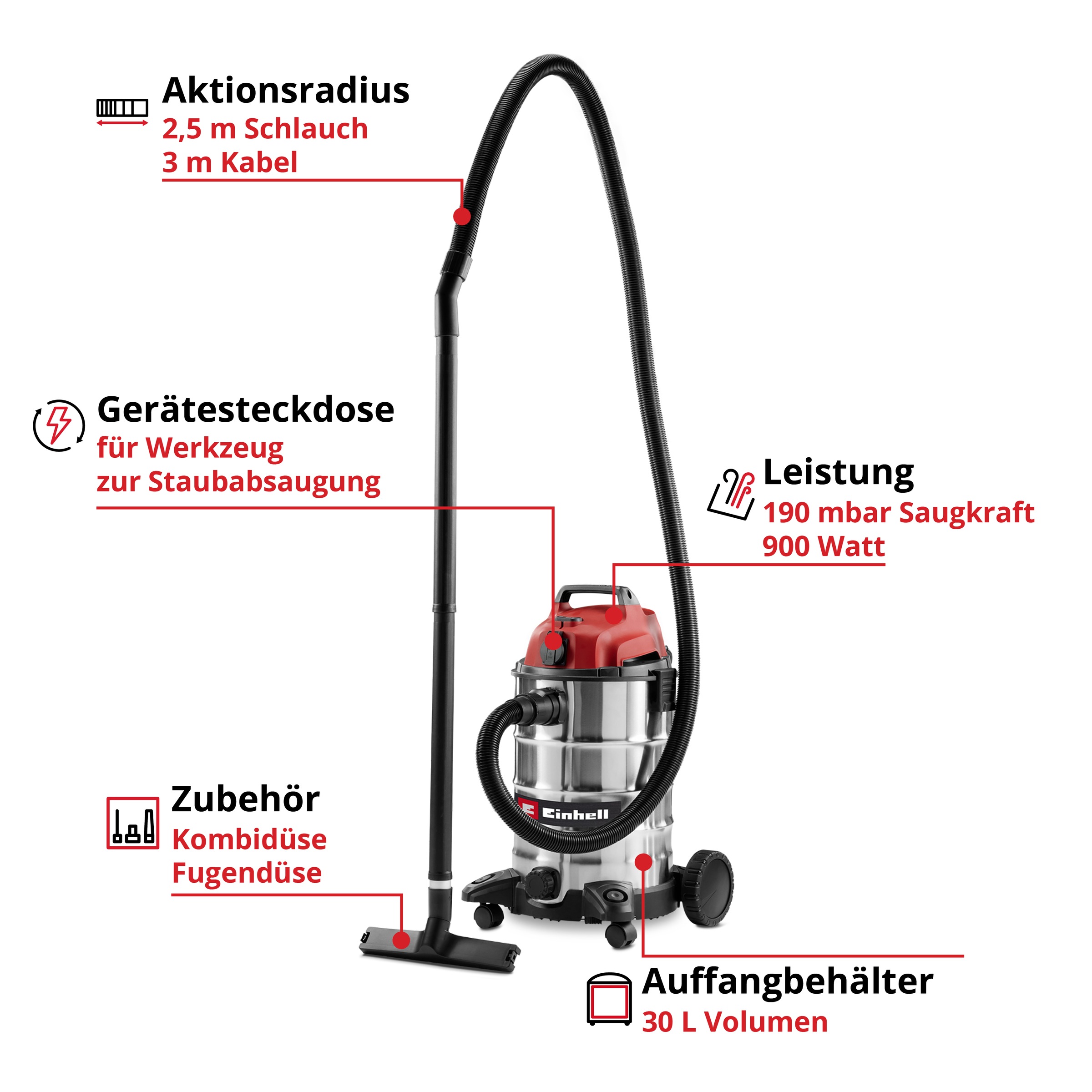 Einhell Nass-Trocken-Sauger »TC-VC 3055 SA«