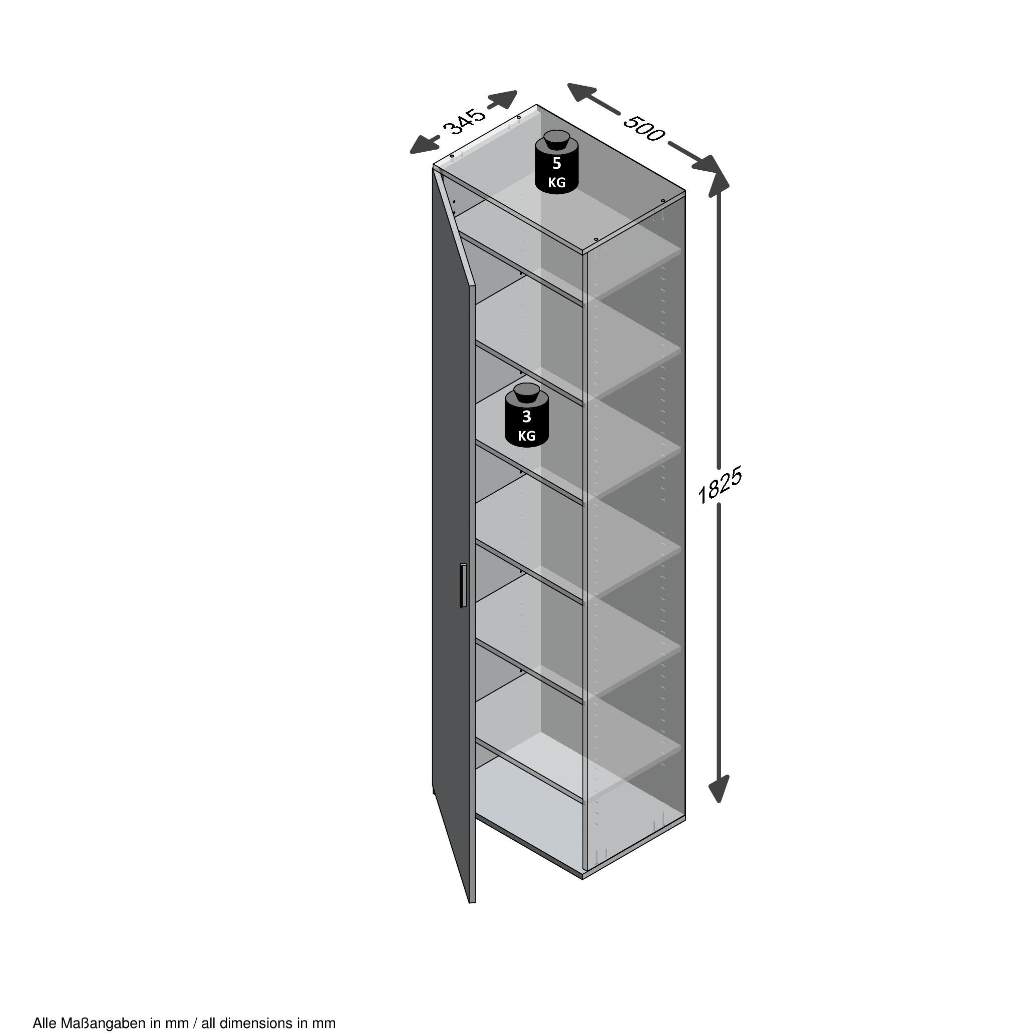 FMD cm 50 cm, »Inca 184 Garderobenschrank, BAUR Höhe 1«, Mehrzweckschrank | Breite