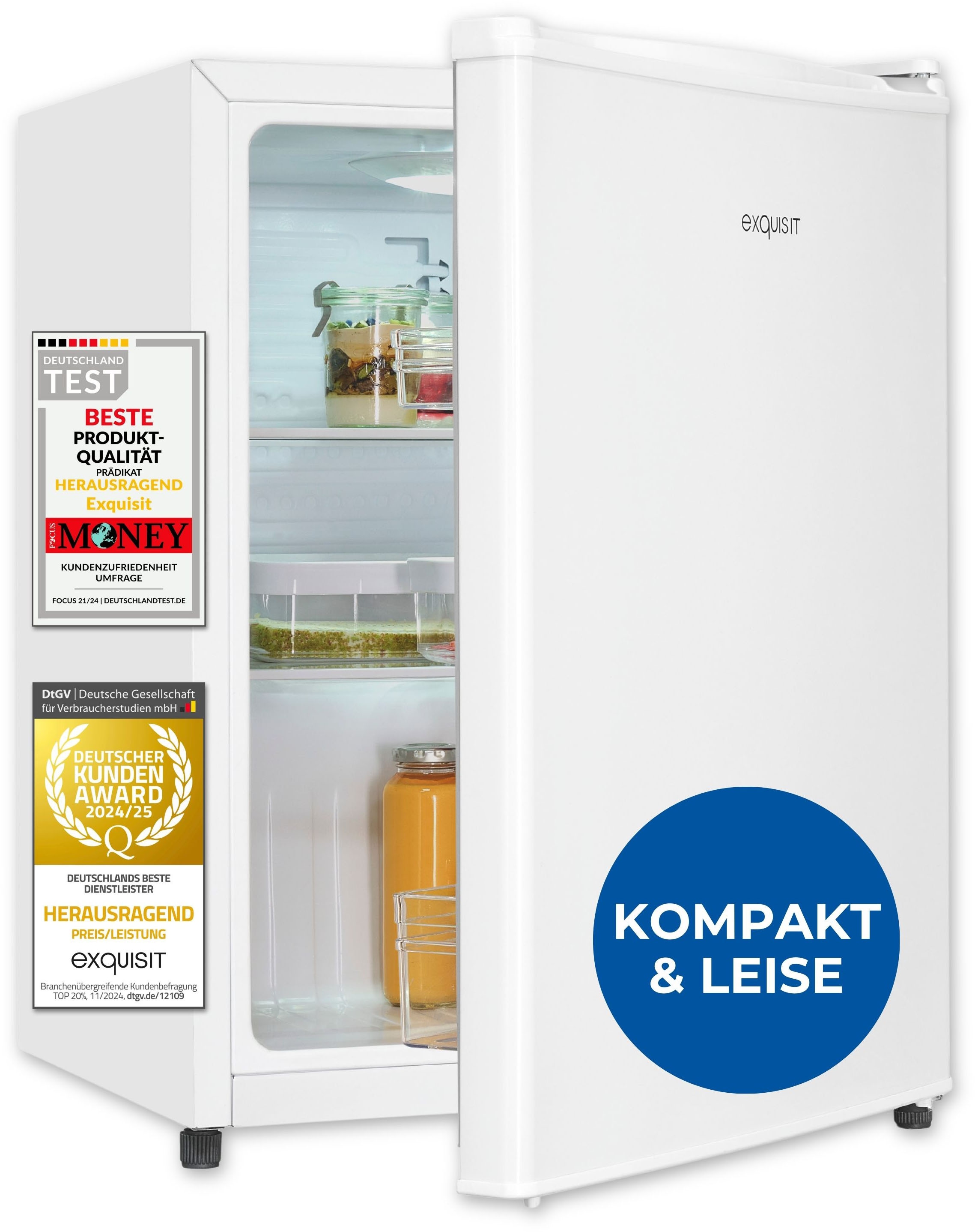 exquisit Kühlschrank »KB60-V-090E weiss«, 52 L Volumen