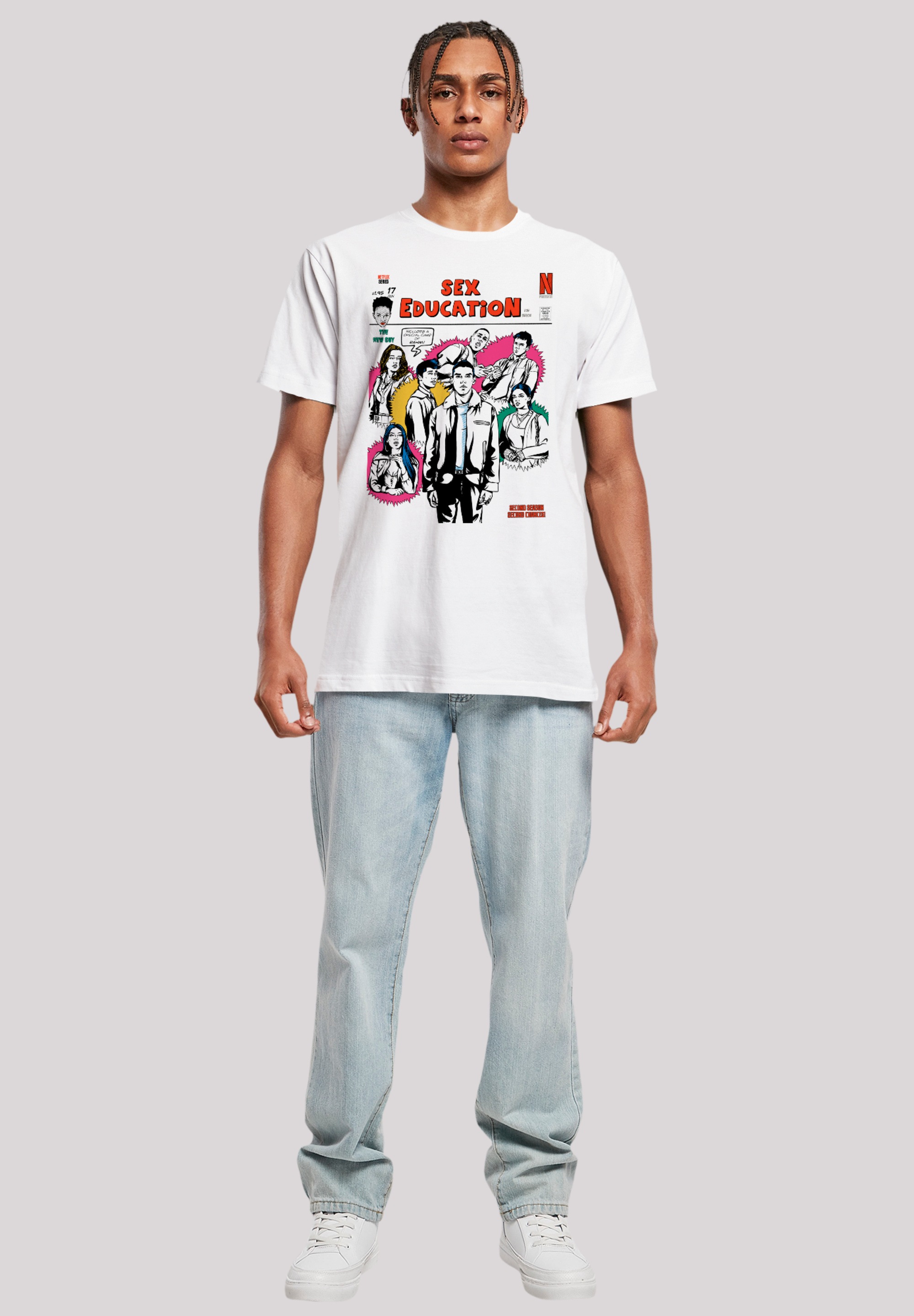 F4NT4STIC T-Shirt »Sex Education Magazine Cover Netflix TV Series«, Premium Qualität