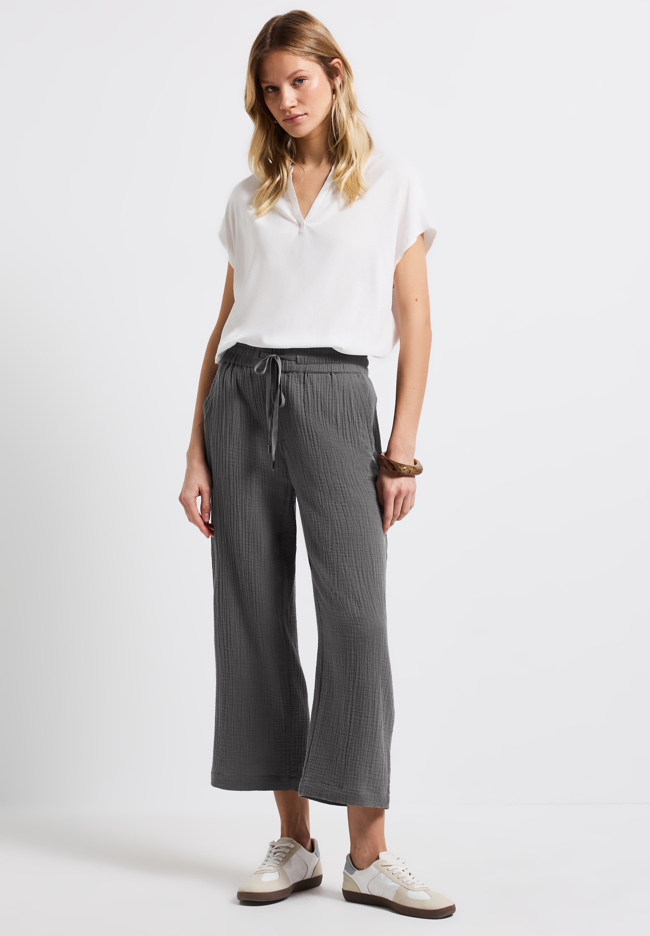 STREET ONE Stoffhose, High Waist