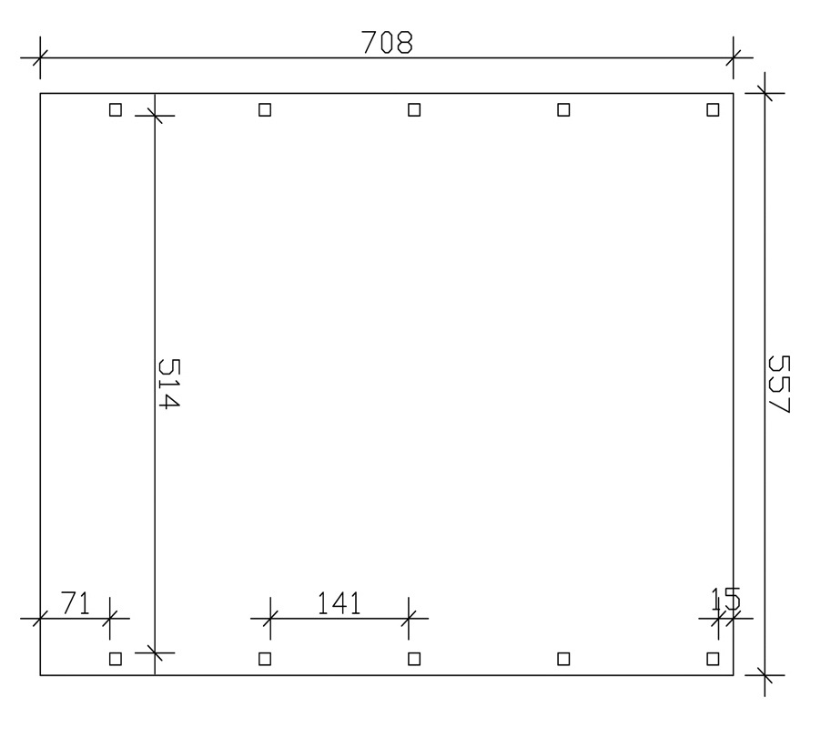 Skanholz Doppelcarport »Friesland«, 514 cm, grün