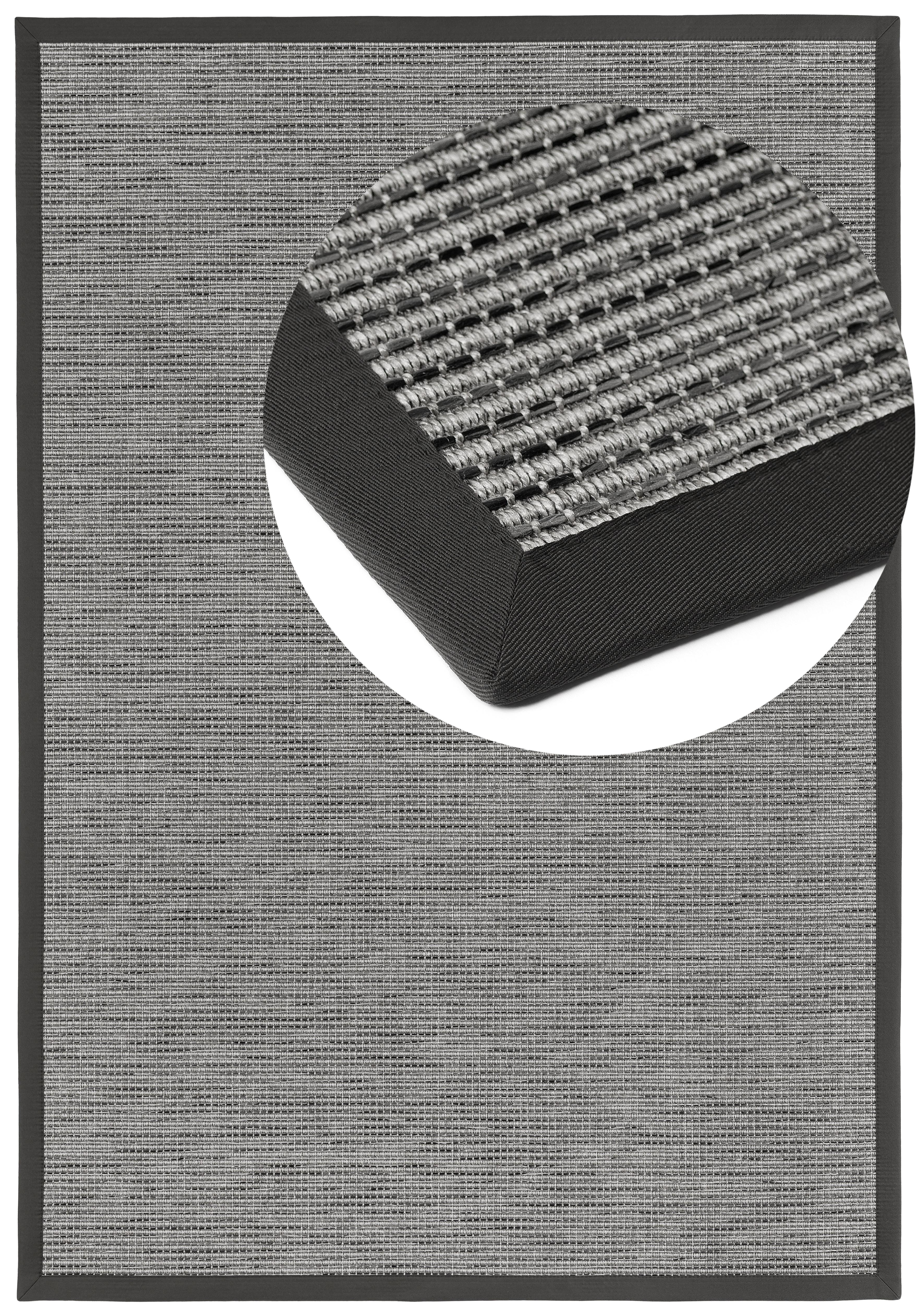 Dekowe "Basic S2 Stripes" rechteckig 10 mm Höhe meliert, Sisaloptik, mit Bordüre, In- und Outdoor geeignet