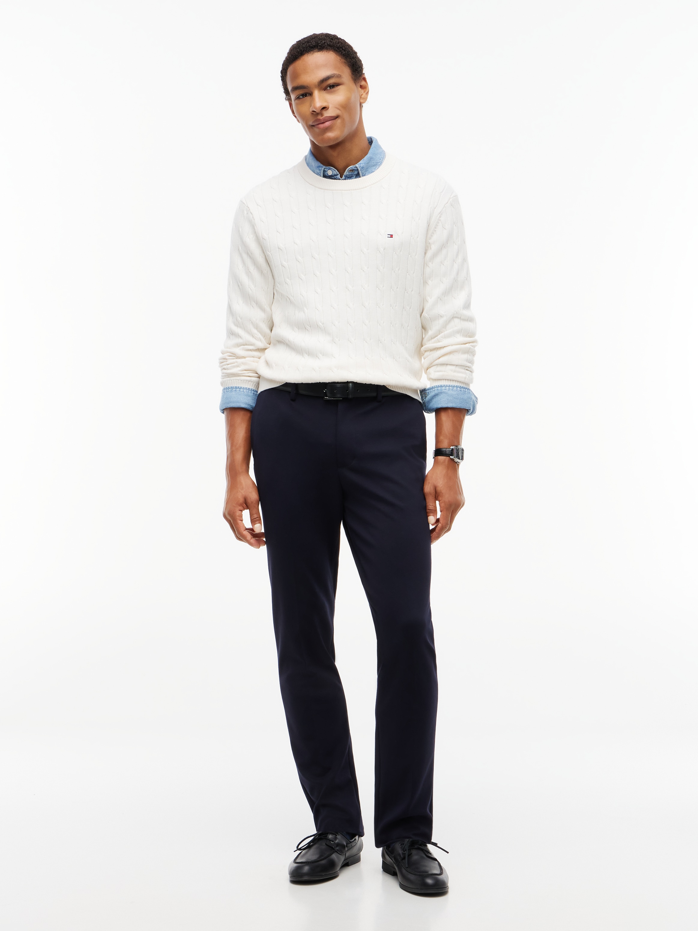 Tommy Hilfiger Bügelfaltenhose »NY PUNTO MILANO PANTS«  Straight Leg Fit