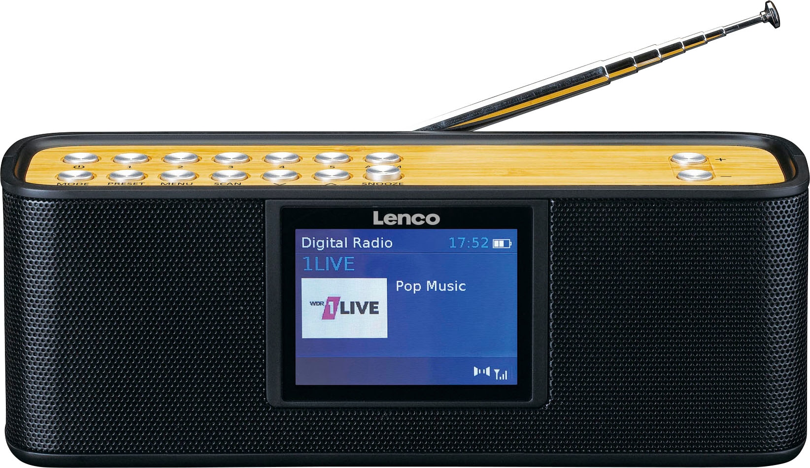 Lenco Digitalradio (DAB+) »PDR-045BK mit Bluetooth«, (Digitalradio (DAB+)