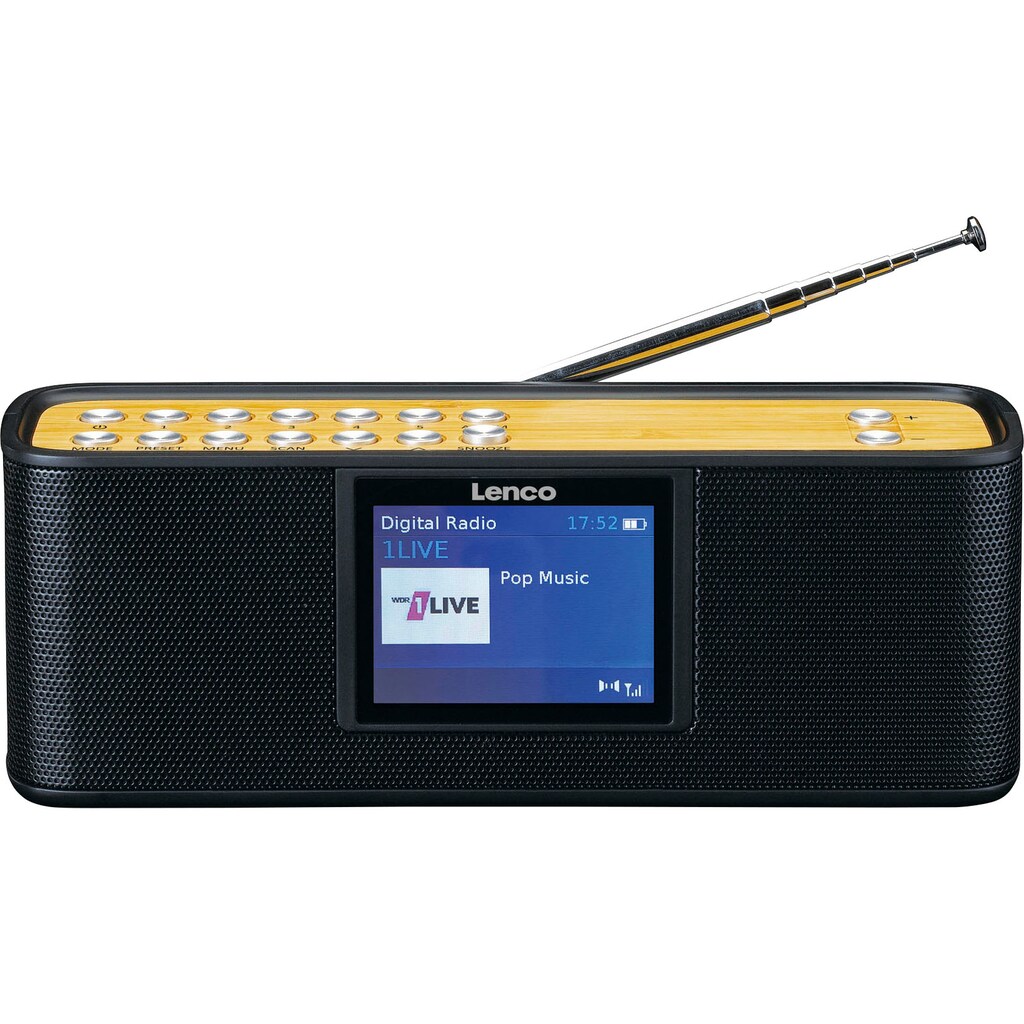 Lenco Digitalradio (DAB+) »PDR-045BK mit Bluetooth«, (Digitalradio (DAB+)