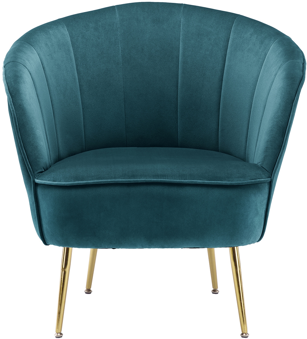 Kayoom Sessel »Loulan 125, gemütlicher Cocktail-Sessel, edler Samtbezug«, (1 St.), Cocktail-Sessel, Rückenlehne mit Ziernaht, Metallbeine in Gold