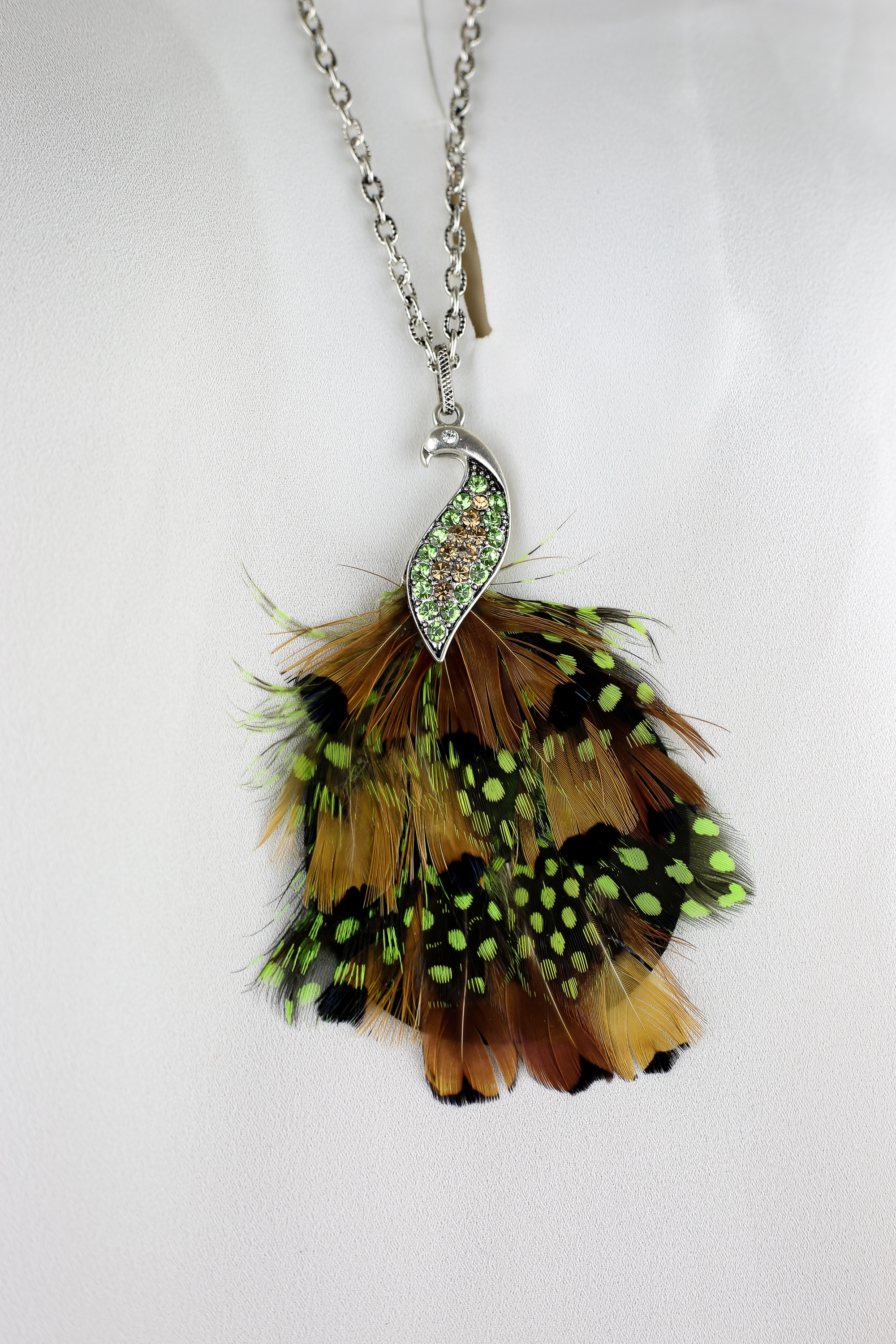 COLLEZIONE ALESSANDRO Lange Kette »Peacock«, mit Pfauanhänger