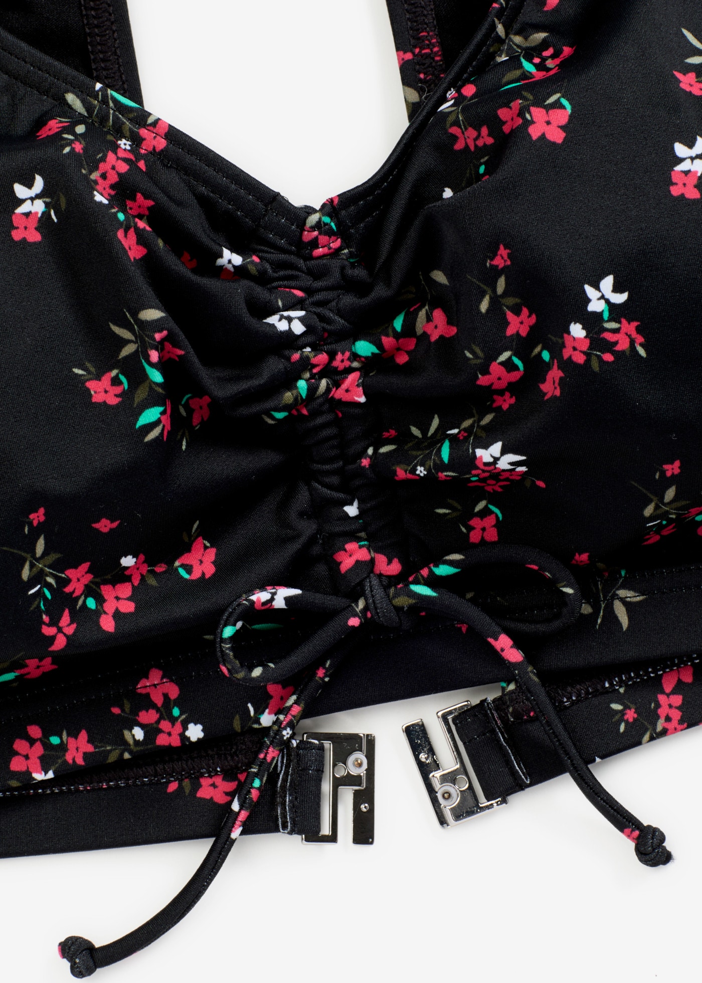 bonprix Bustier-Bikini-Top mit floralem Print, aus Polyamid und Elasthan