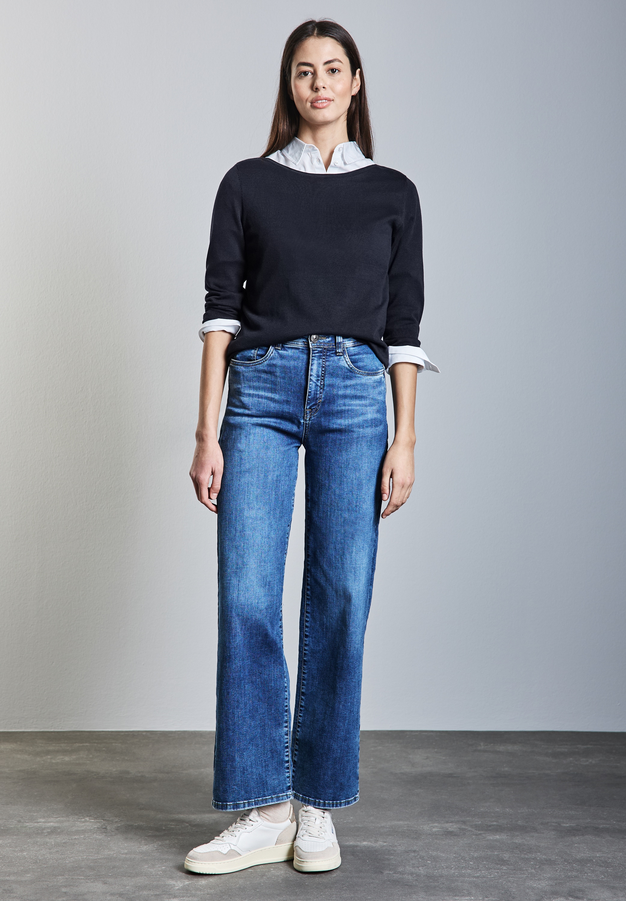 STREET ONE Strickpullover, mit U-Boot-Ausschnitt