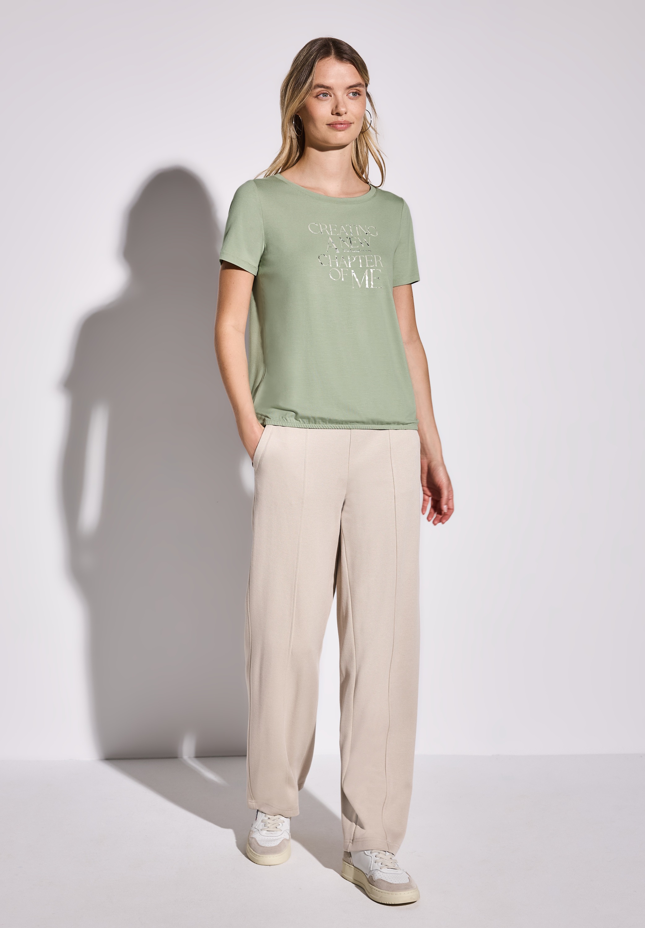 STREET ONE T-Shirt, mit Elastiksaum