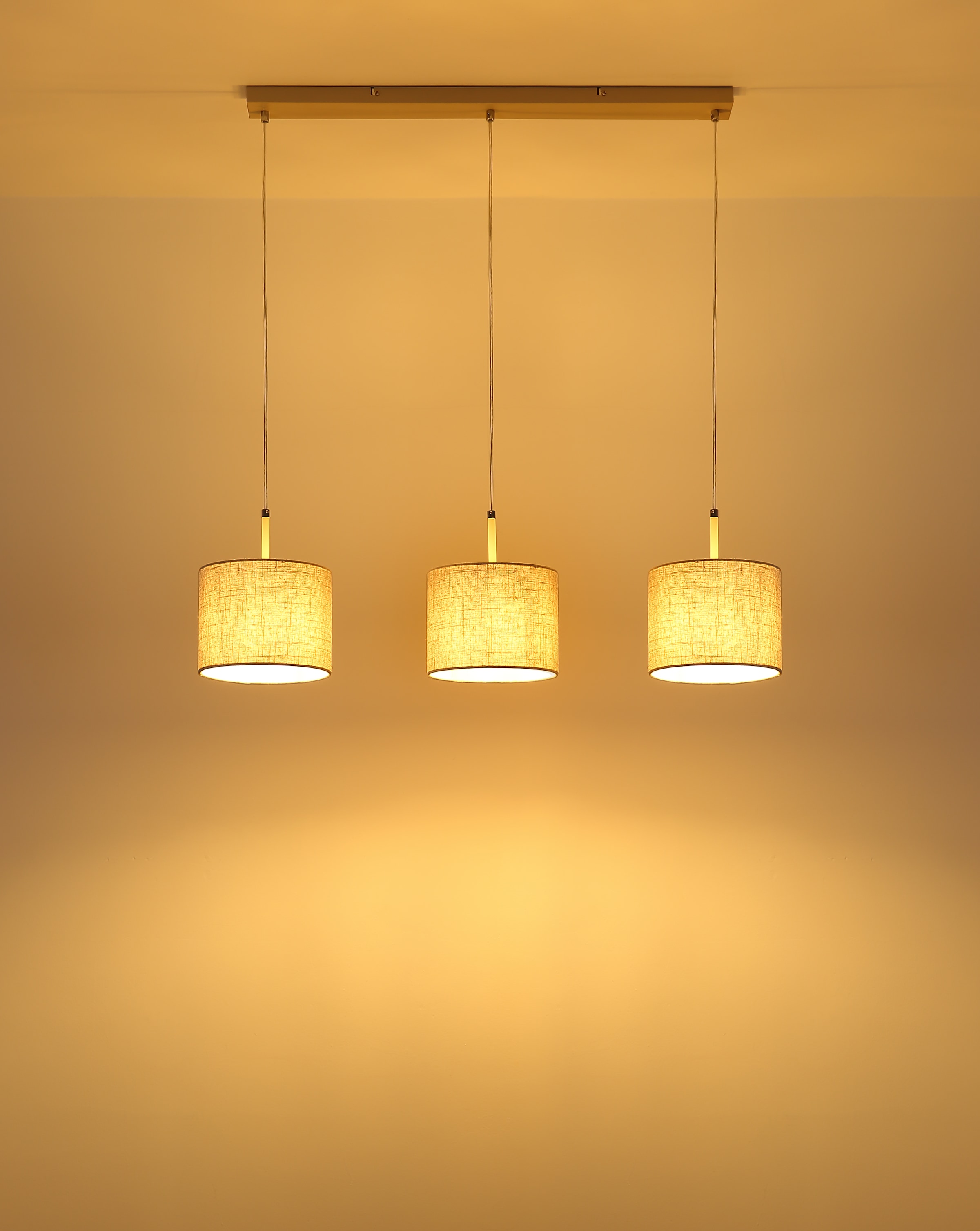 GLOBO LIGHTING Hängeleuchte »DELEON« E27 1 Stk. Moderne Wohn- & Esszimmer Hängeleuchte sandfarben