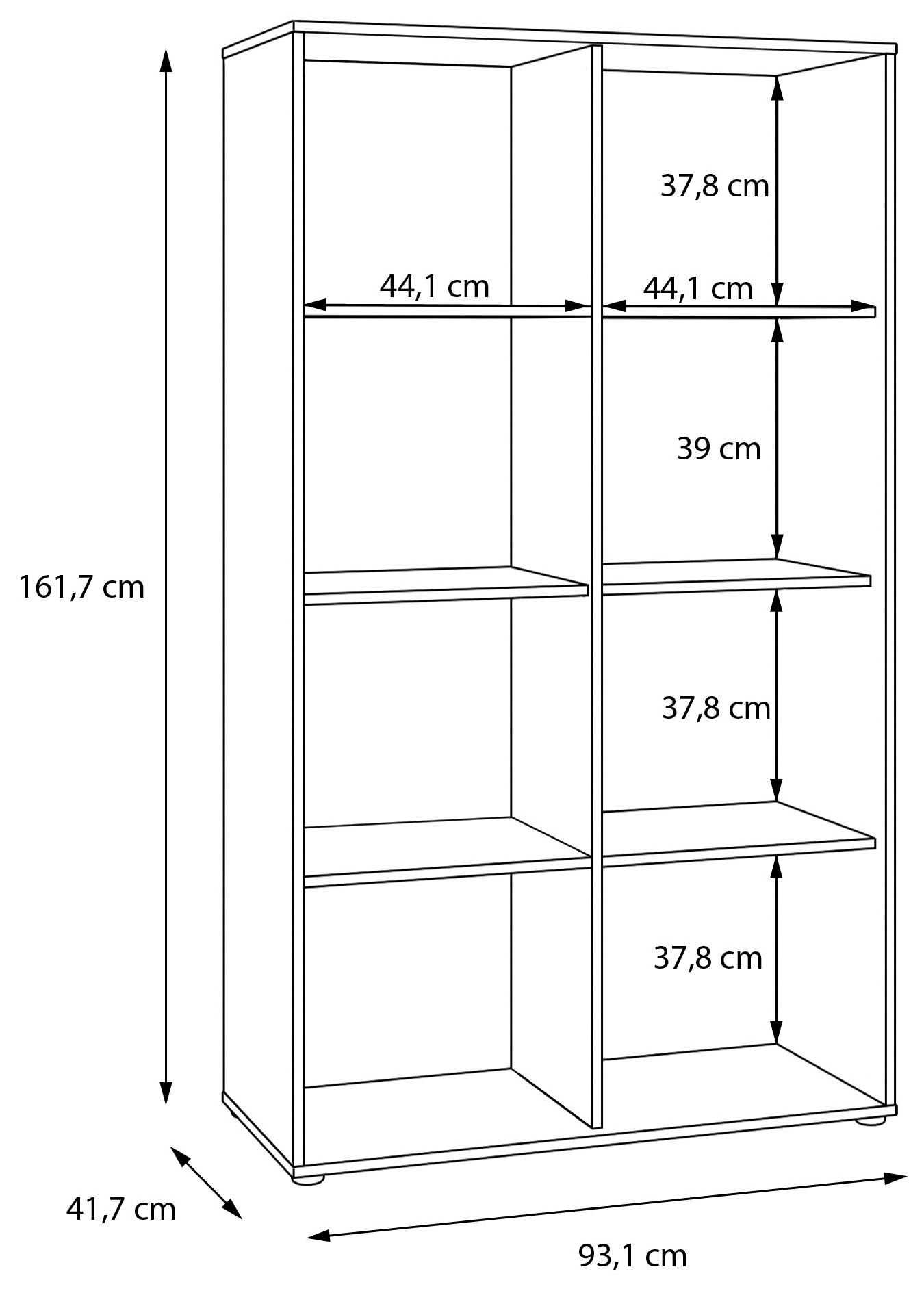 FORTE Highboard »Forte Arank Highboard, Glastüre, Beleuchtung optional bestellbar«