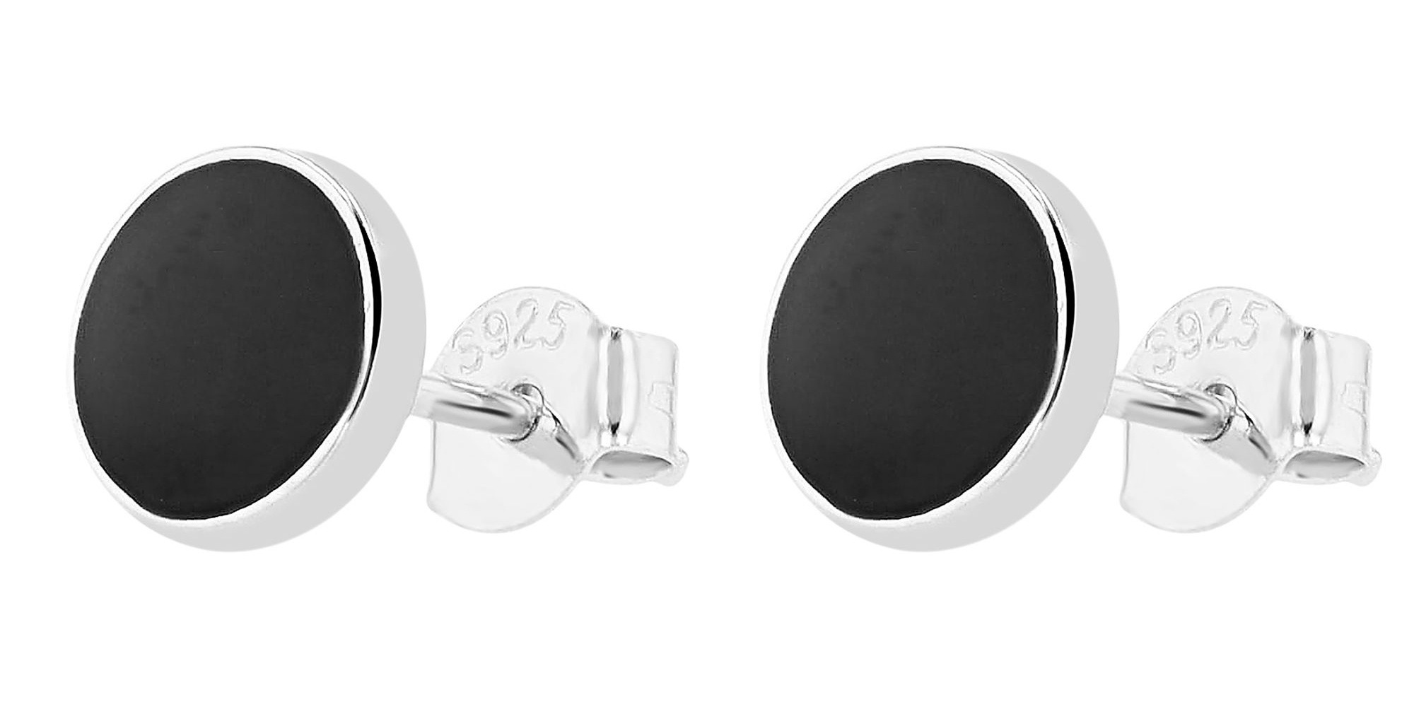 Adelia´s Paar Ohrhänger »Ohrringe – Ohrstecker aus 925 Silber mit Emaille« Ideal zum Verschenken – schlicht und stilvoll
