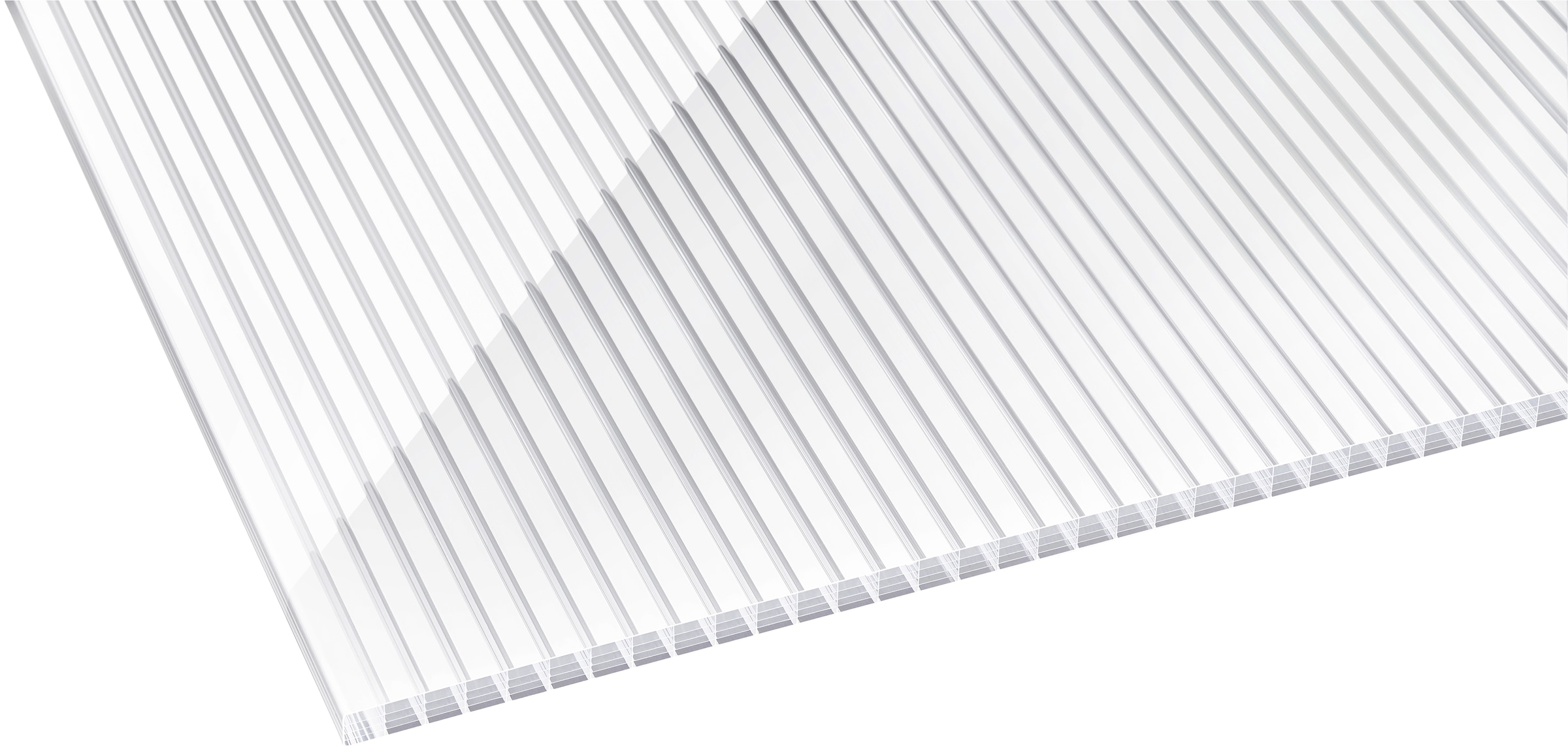 GUTTA Hohlkammerplatte »Zebraplatte, weiß gestreift«, Bedachungs-Set komplett für 4x4 Meter mit Profilen, Gummidichtungen