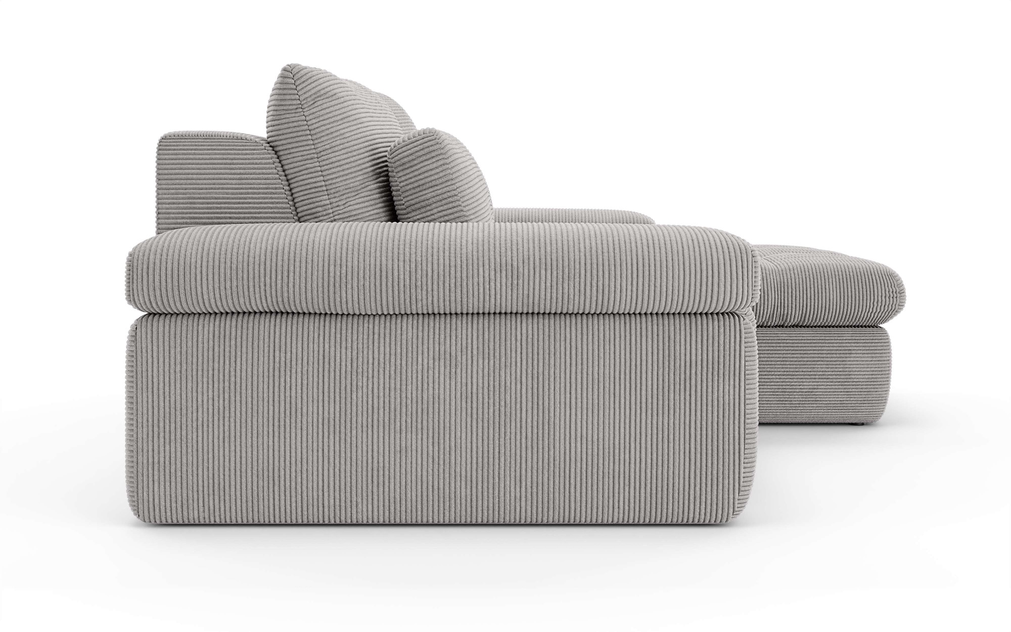 Home affaire Ecksofa »ALVERIE mit Recamiere, moderne Steppung, Maße: B/T/H 274/203/106 cm«, L-Form mit Wellenunterfederung, mit 4 Rückenkissen, pflegeleicht Stoff