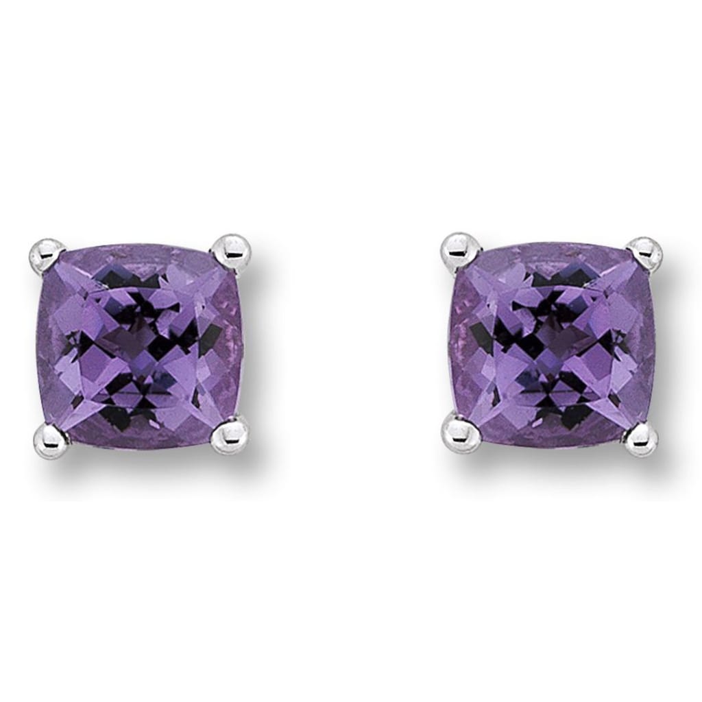 ONE ELEMENT Paar Ohrstecker »Amethyst Ohrringe Ohrstecker aus 333 Weißgold«