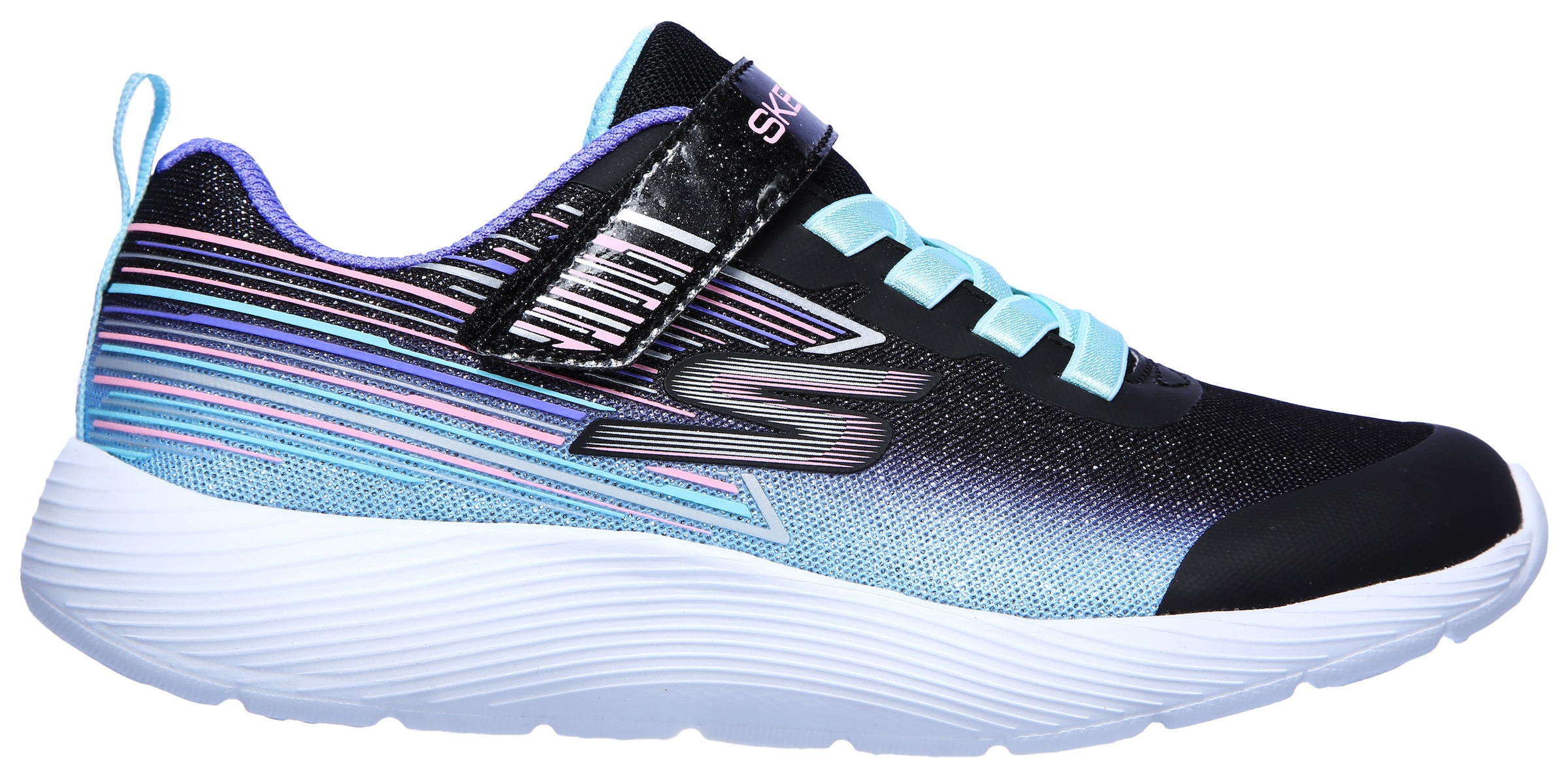 Skechers Kids Sneaker »DYNA-LITE-SHIMMER STREAKS«, mit Glitzerdetails, Freizeitschuh, Halbschuh, Schnürschuh