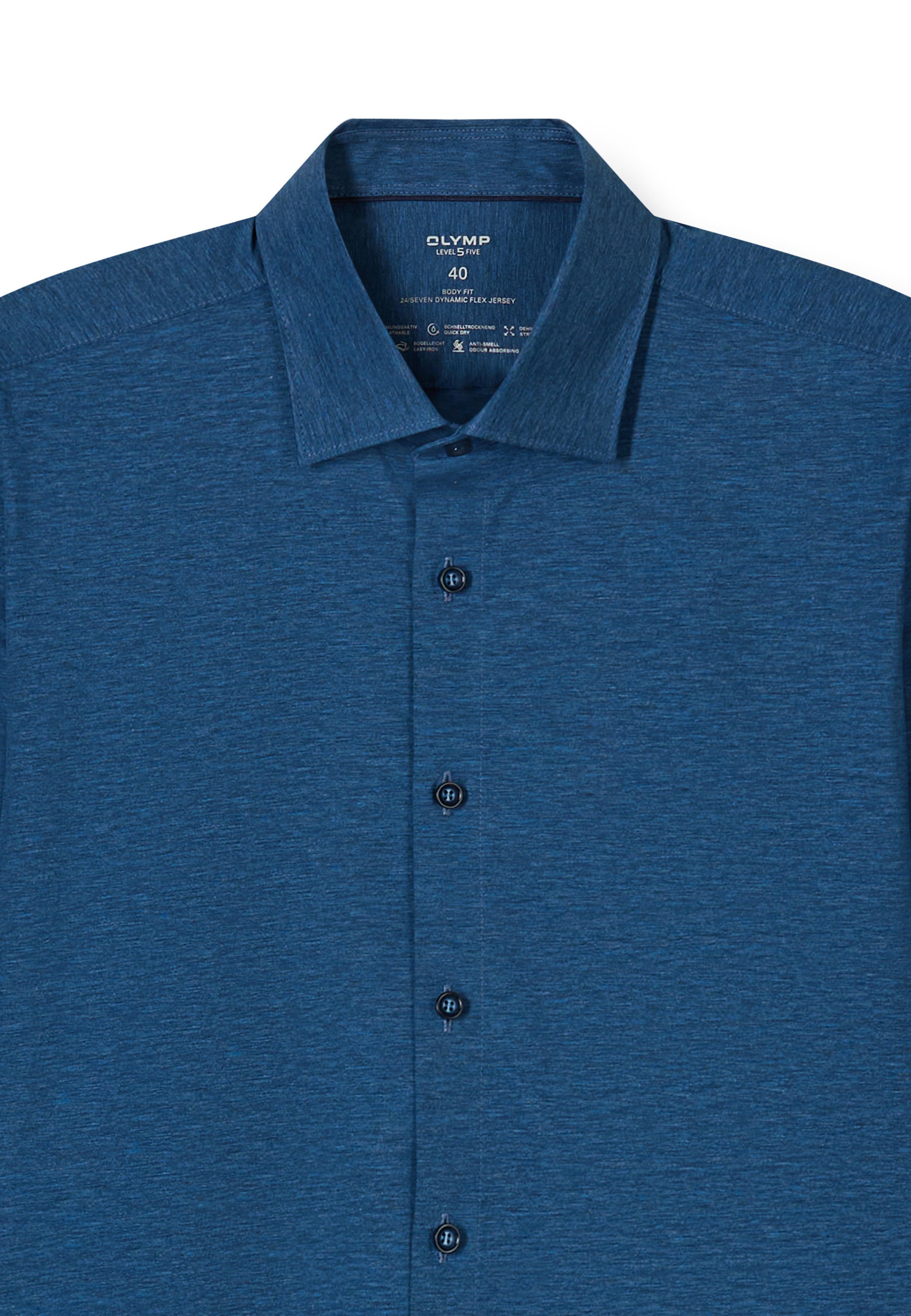 OLYMP Level Five 24/Seven Shirt Smoky Blue 39 5