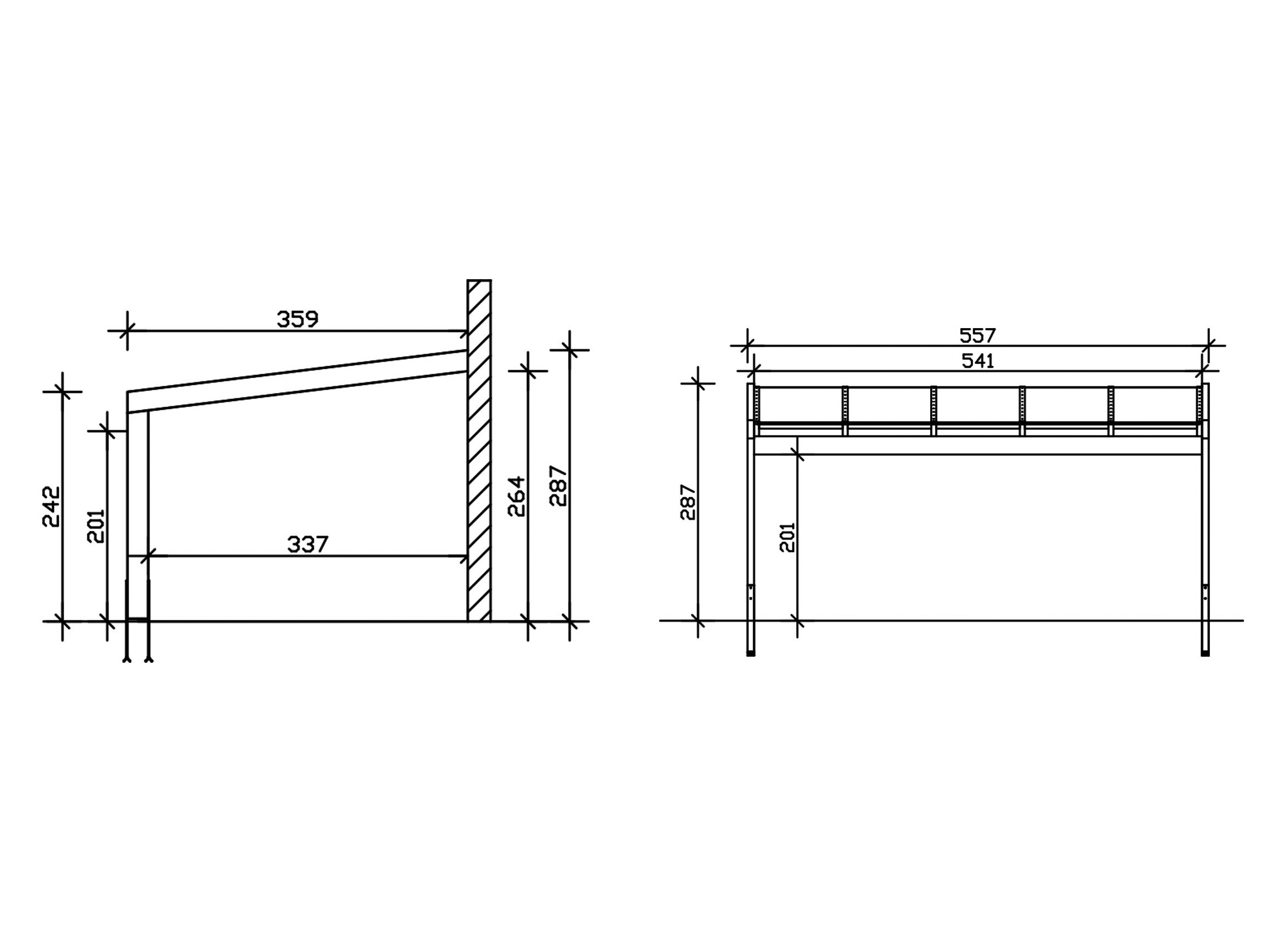 Thumbnail - Skanholz Terrassendach "Novara", BxT: 557x359 cm, versch. Farben
