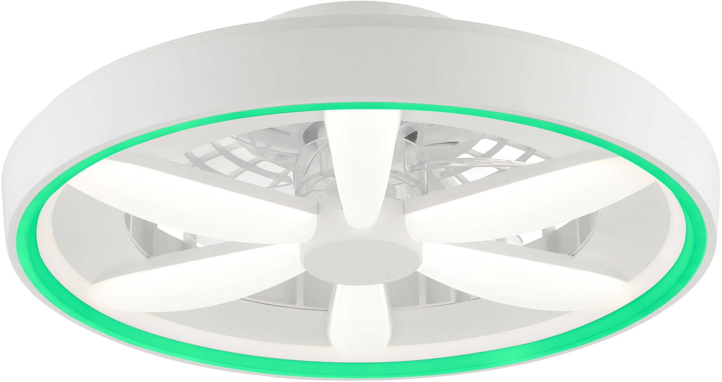 Brilliant LED Deckenleuchte »Gaiano«, 1 flammig, Ø 48cm mit Ventilator, 6400 lm, dimmbar, RGB, 2700-6500 K