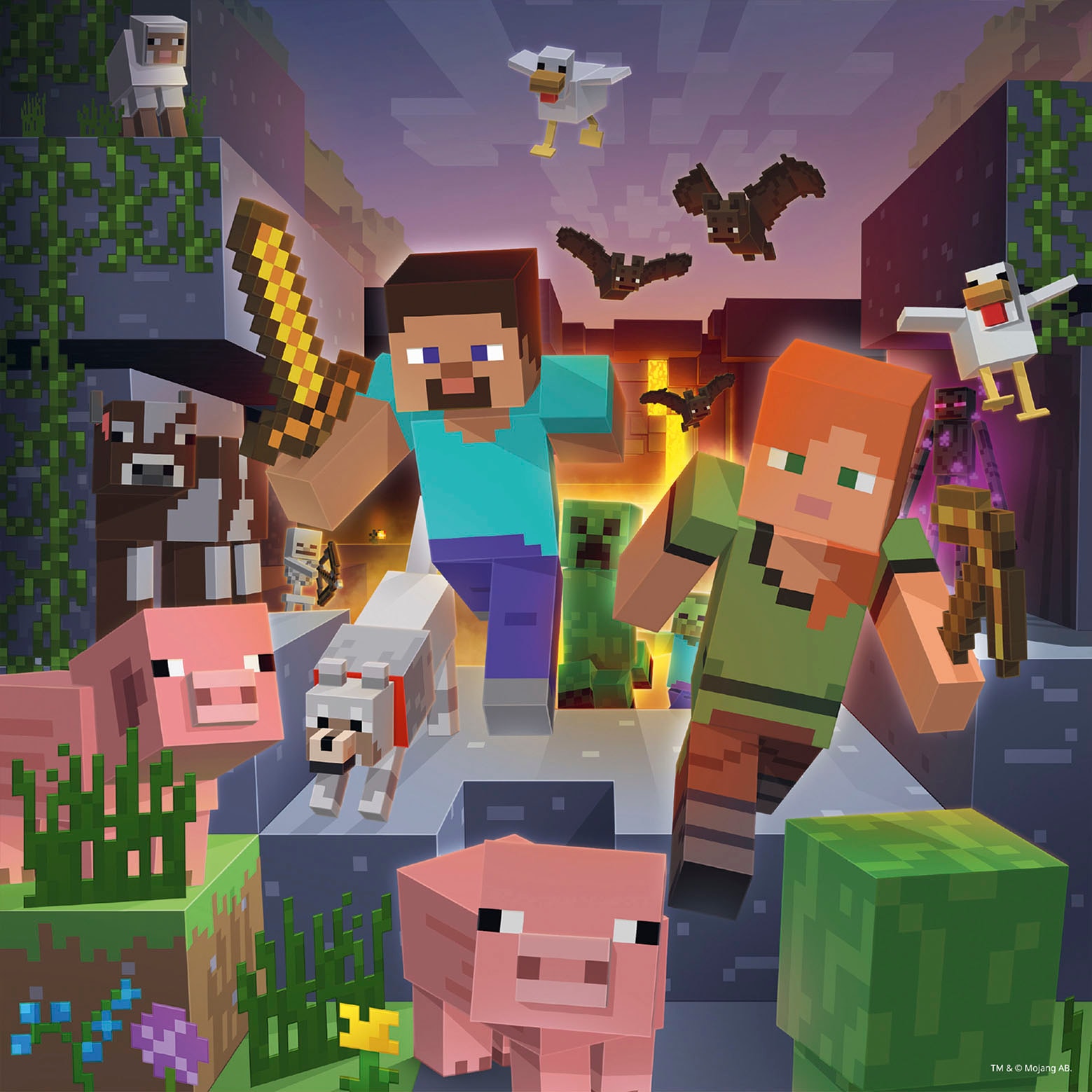 Ravensburger Puzzle »Minecraft Biomes«, Made in Europe