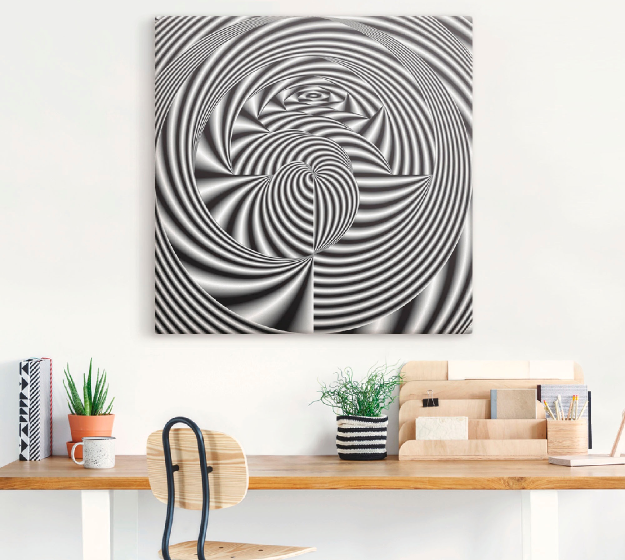 Artland Alu-Dibond-Druck »CNC monochrom«, Muster, (1 St.), für Innen- und Außenbereich geeignet, Outdoorbild