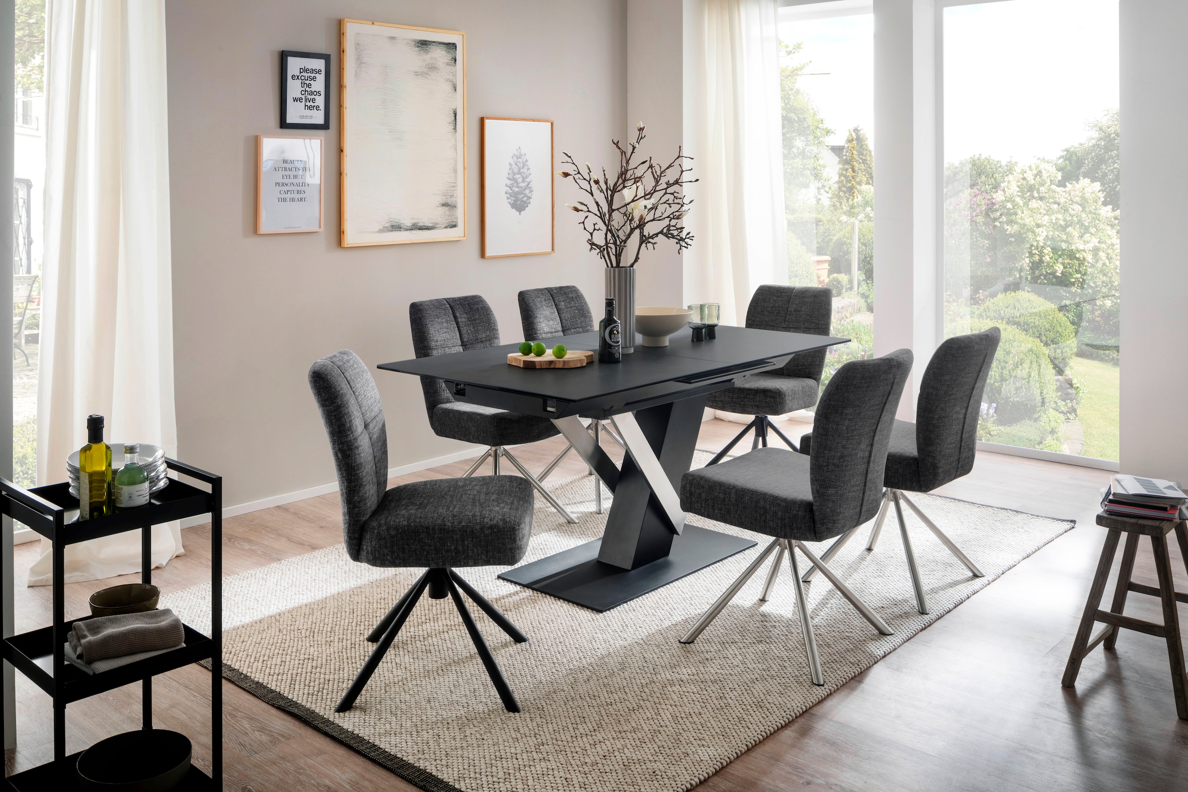 MCA furniture Esszimmerstuhl »KEA«, (2er-Set), 360°,Taschenfederkern, belastbar 120 kg, Sitzhöhe ca. 50 cm
