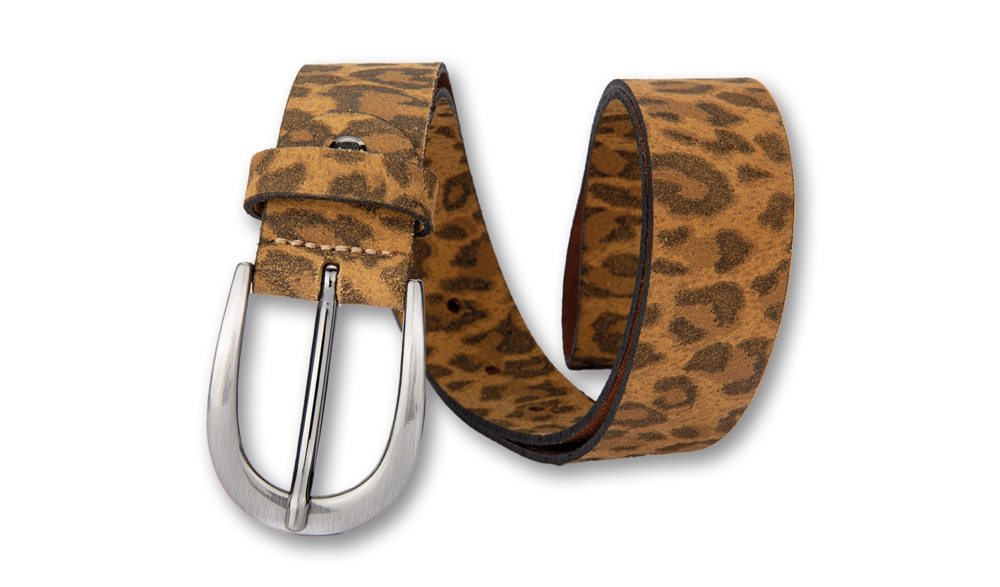 BERND GÖTZ Ledergürtel "Ledergürtel mit angesagtem Leoprint" günstig online kaufen