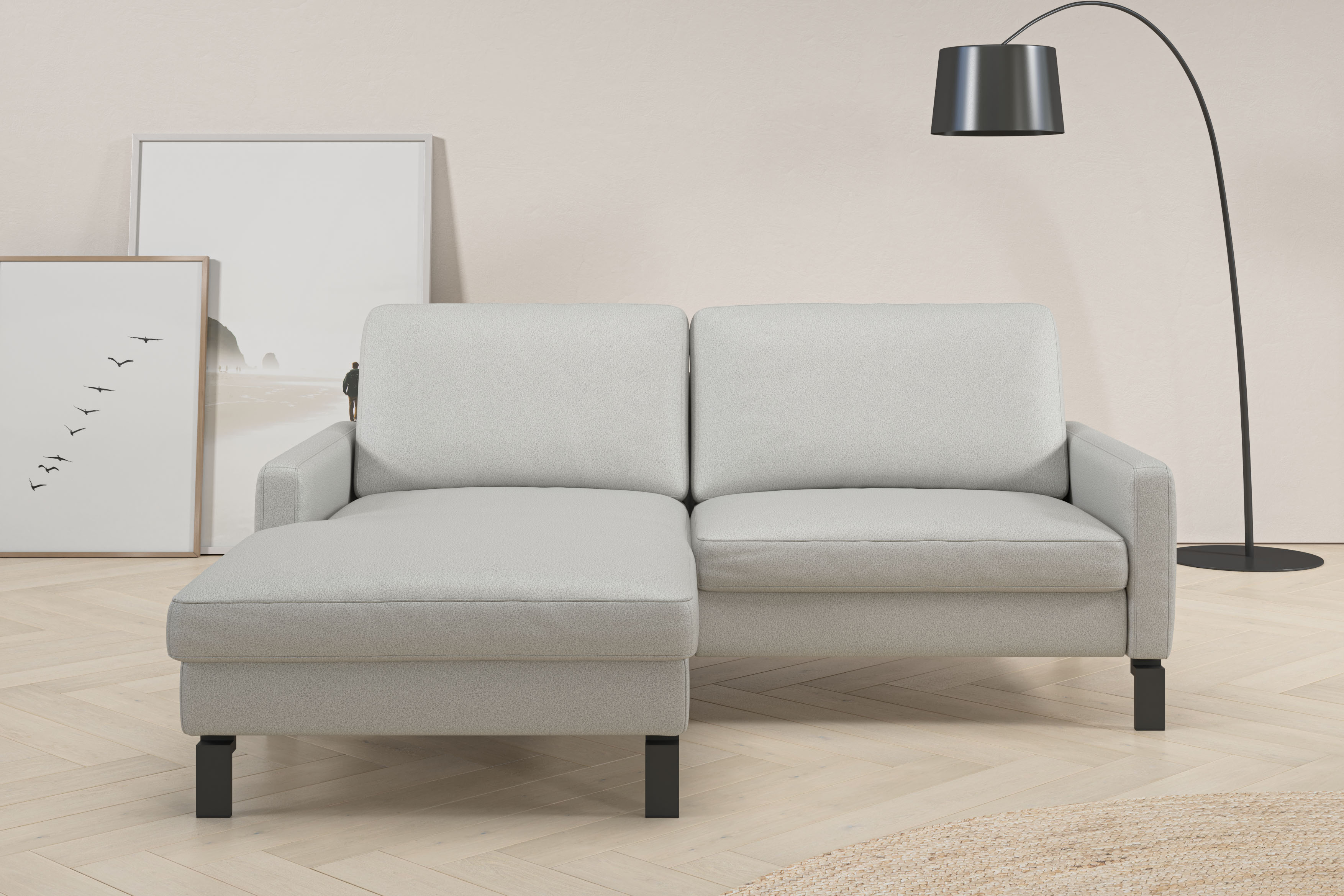 Home affaire Ecksofa "Lecce, L-Form, Federkernpolsterung, Breite 194 cm" inkl. saugroboterfreundliche Höhe & schmale Armlehnen