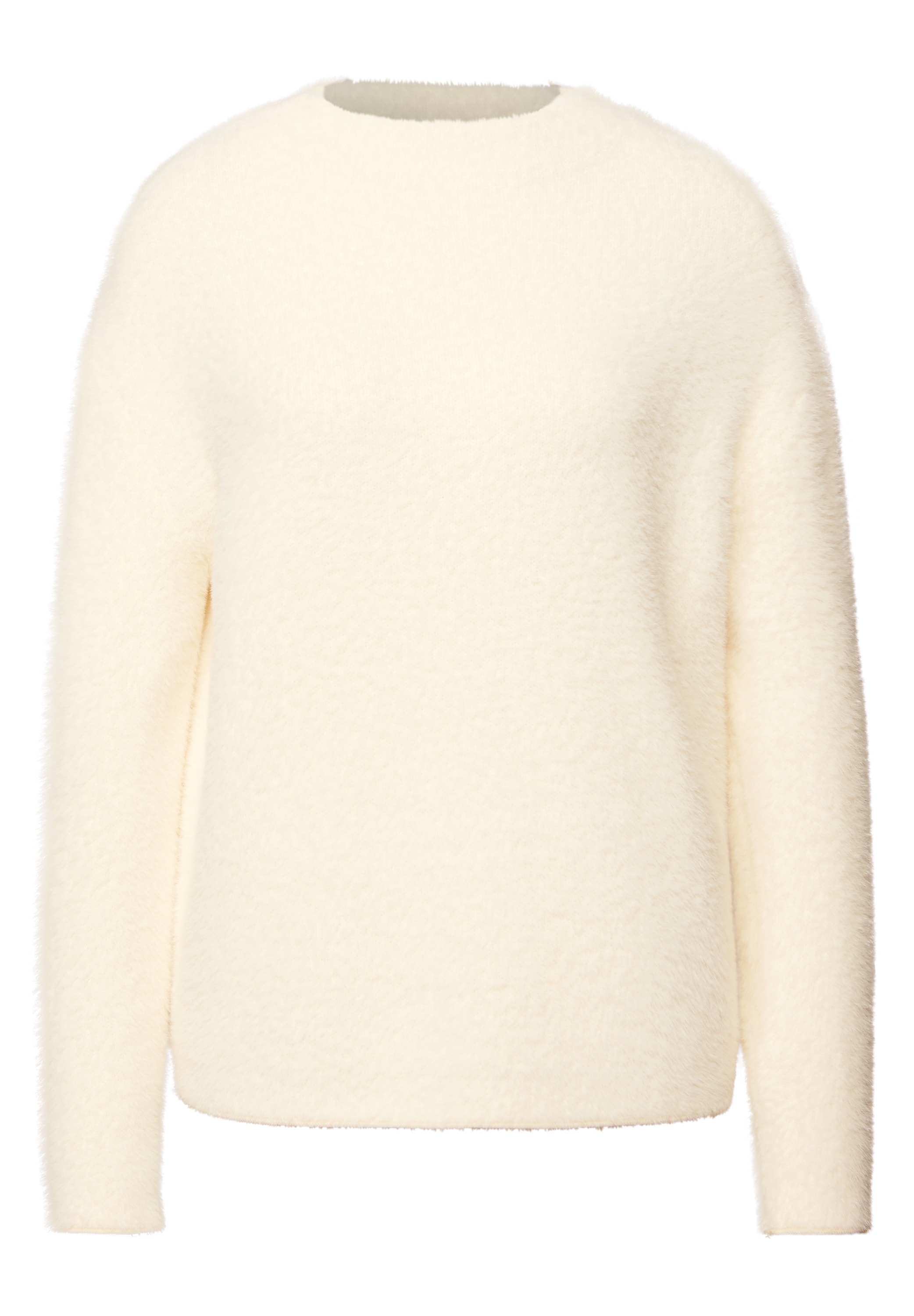 STREET ONE Stehkragenpullover, aus softem Materialmix