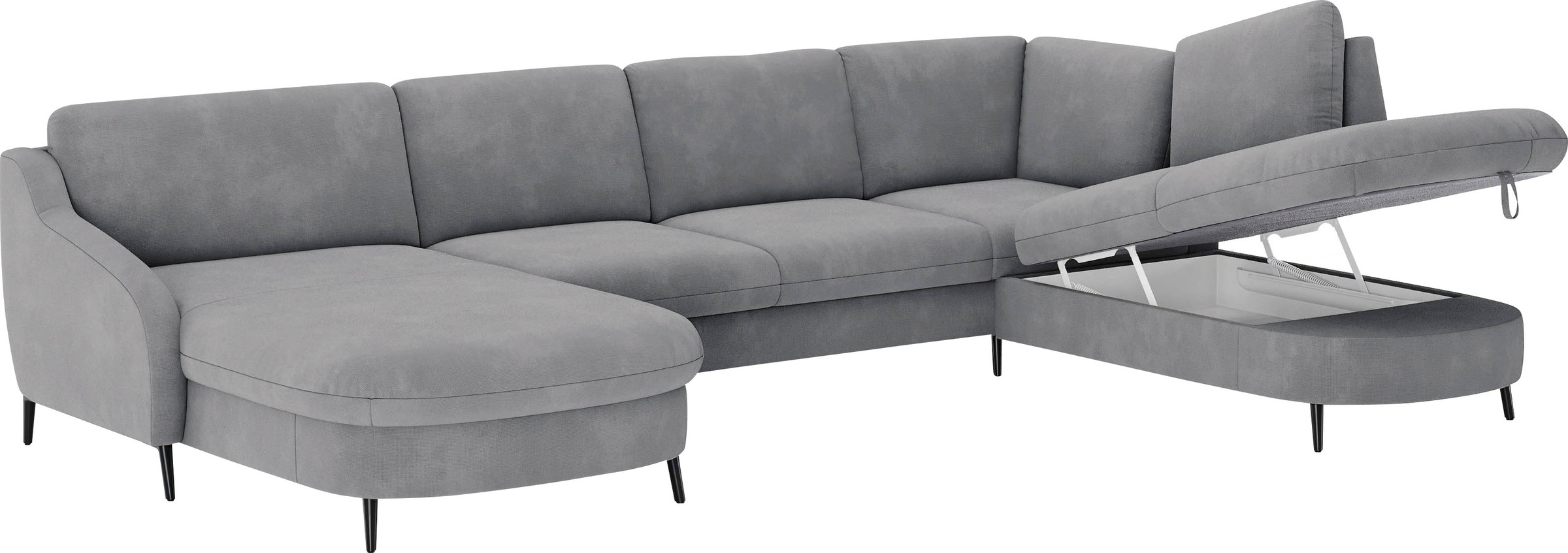sit&more Wohnlandschaft »Soul U-Form«, wahlweise mit Bettfunktion und Bettkasten oder Schubkasten