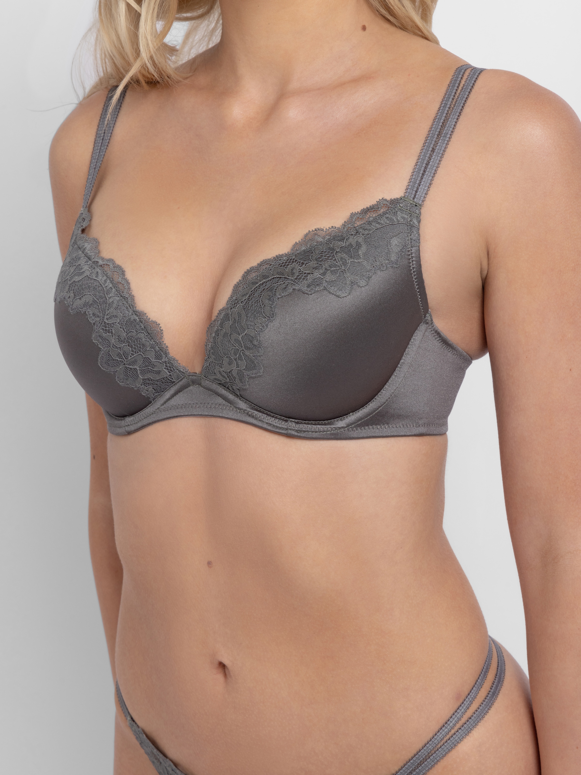 Dorina Push-up-BH »Origins Shiny Micro« 2erPack,  vorgeformte Cups, Spitzendetails, Doppelträger vorn