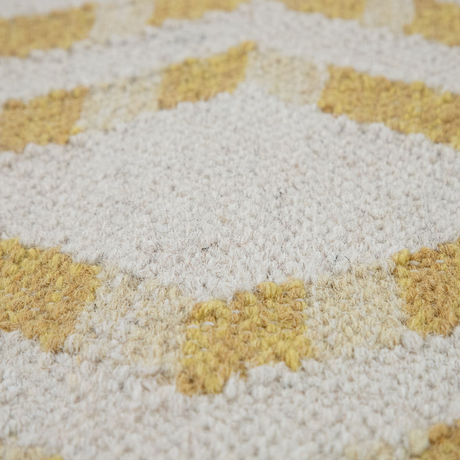 Paco Home Wollteppich »Kenitra 502« rechteckig 12 mm Höhe Flachgewebe, reine Wolle, handgewebt, Rauten Design, mit Fransen