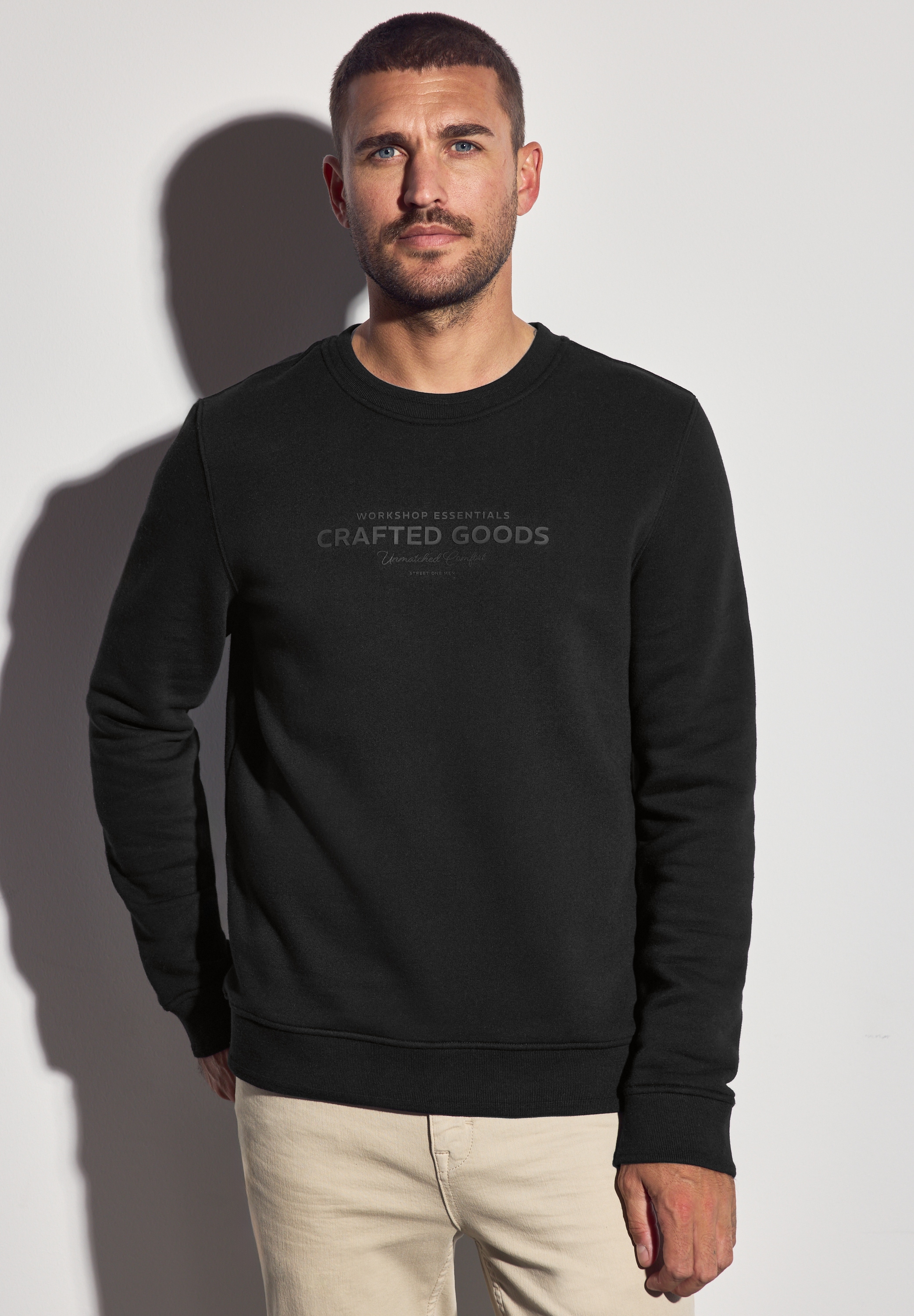 STREET ONE MEN Sweatshirt, mit Wording-Print günstig online kaufen